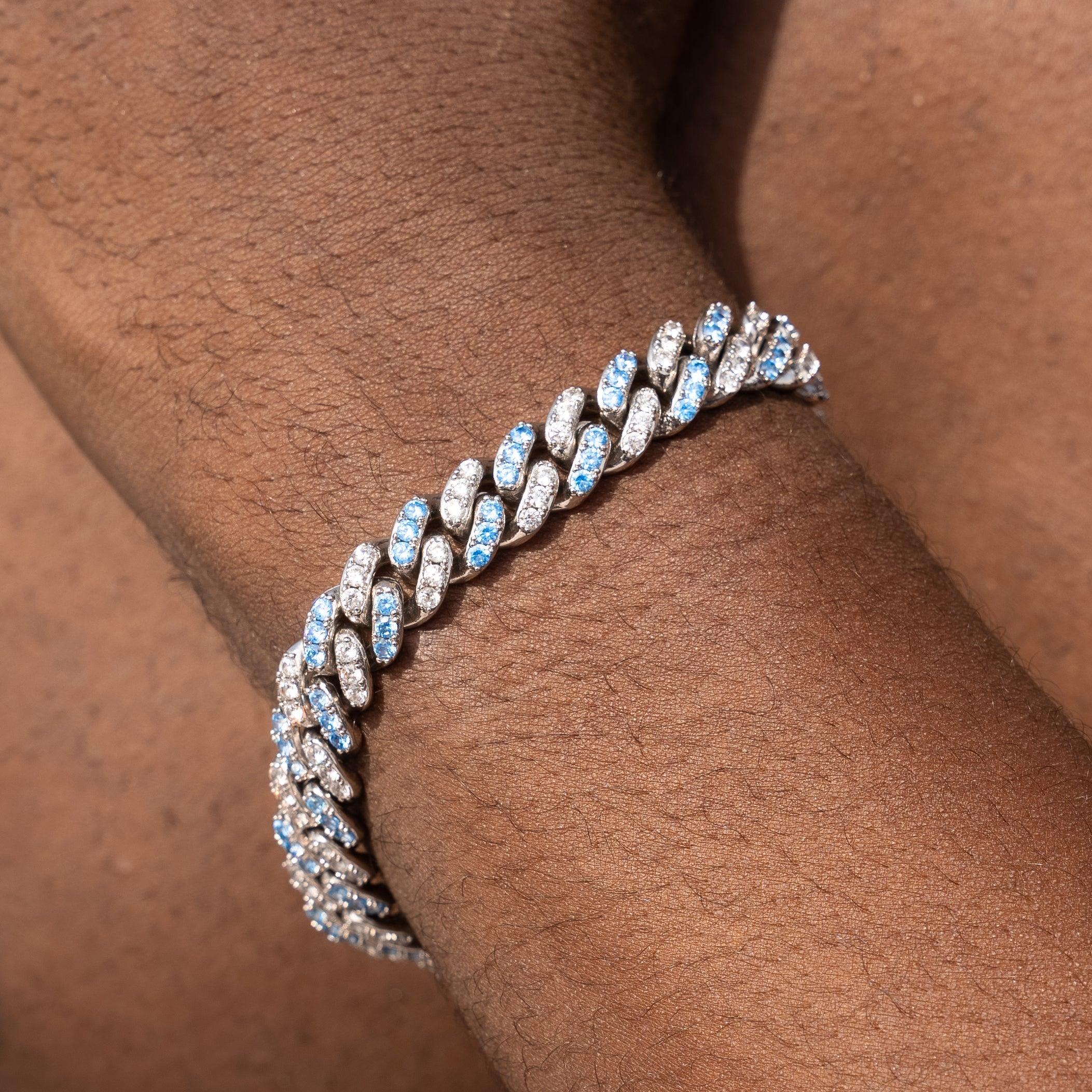 10mm Iced Cuban Bracelet - Two Tone