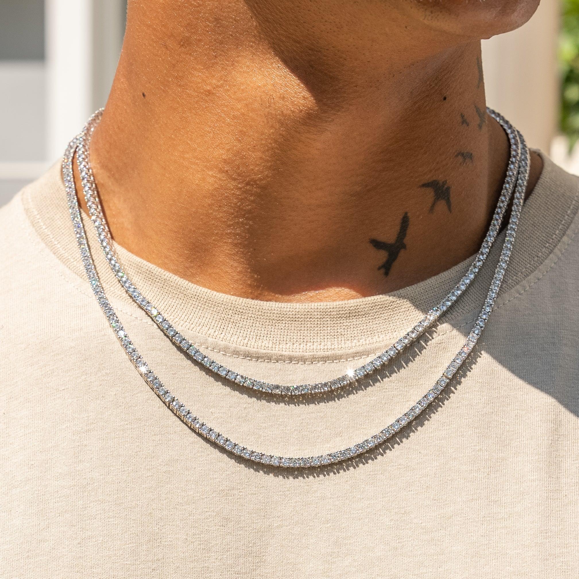 3mm Moissanite Tennis Chain - 925 Silver - D Colour - VVS1