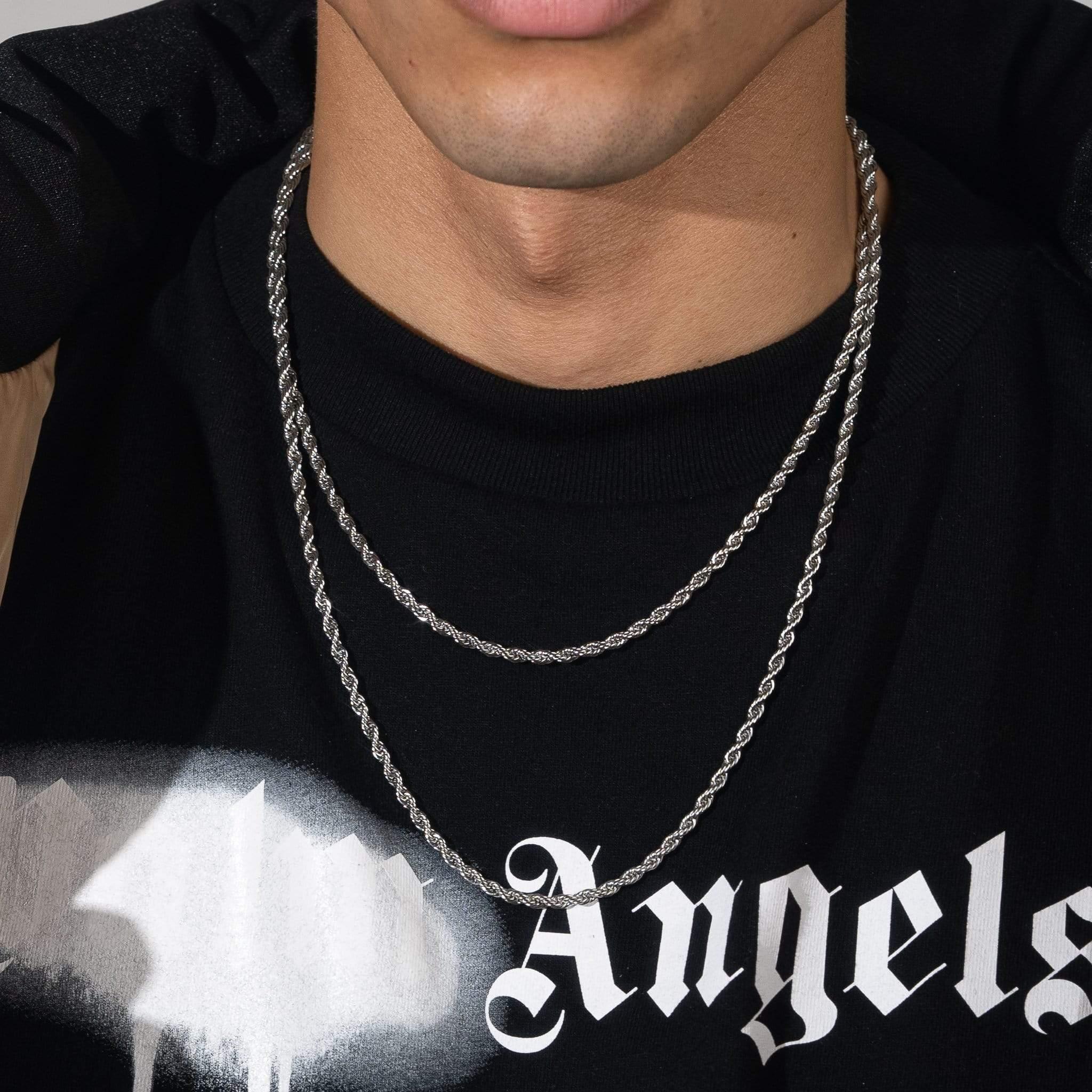 3mm Rope Chain - White Gold