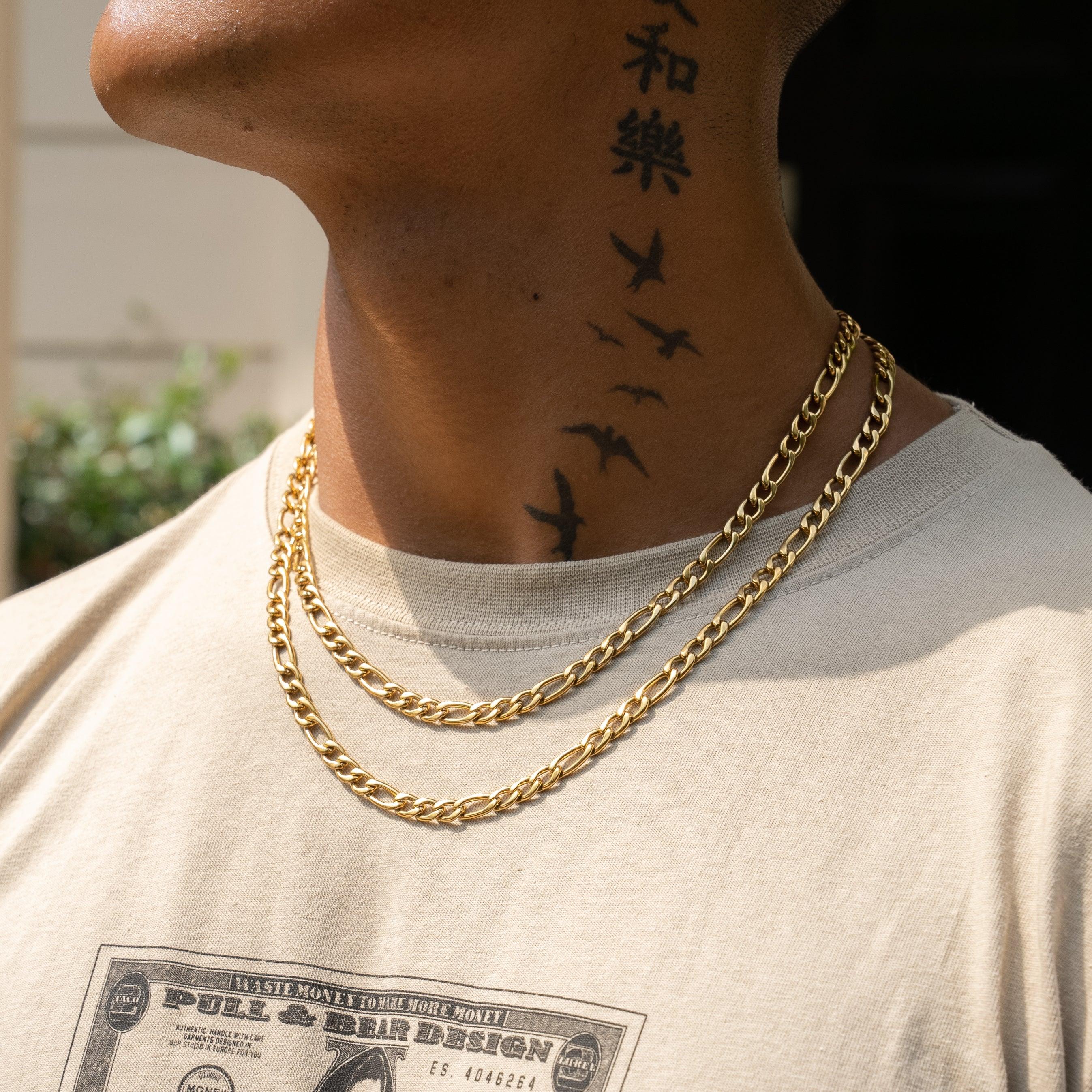 6mm Figaro Chain - Gold