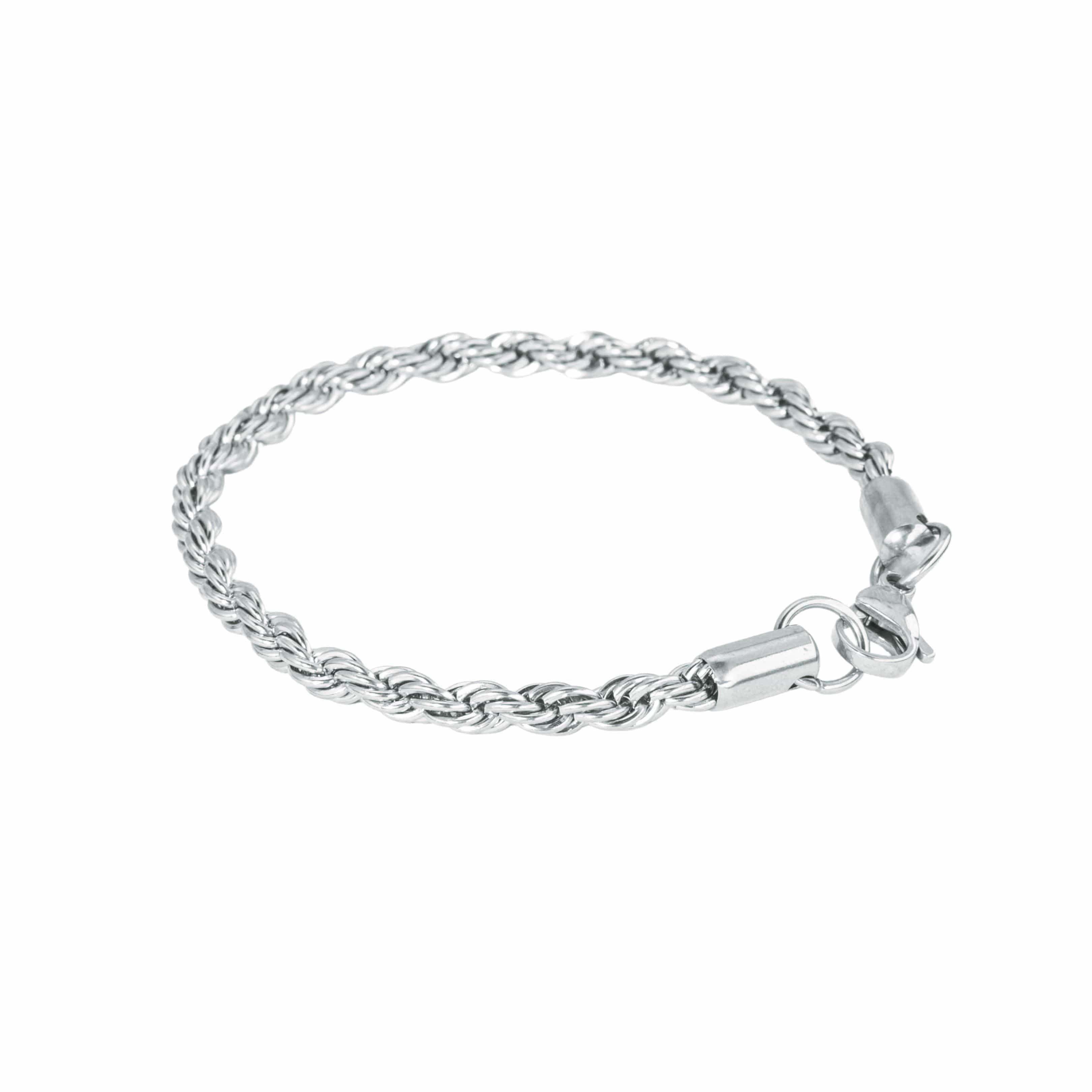 6mm Rope Bracelet - White Gold
