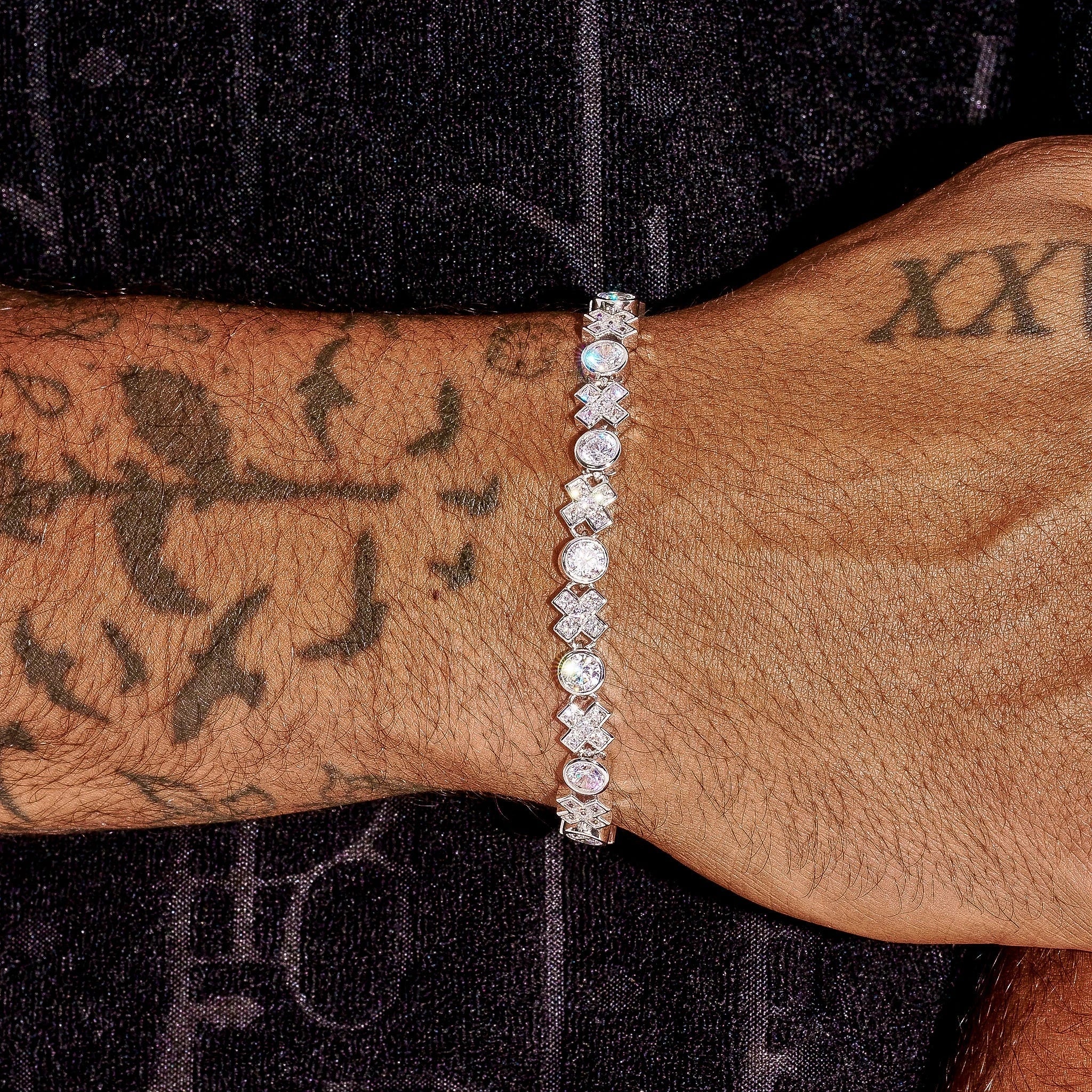 5MM XOXO Bracelet - White Gold