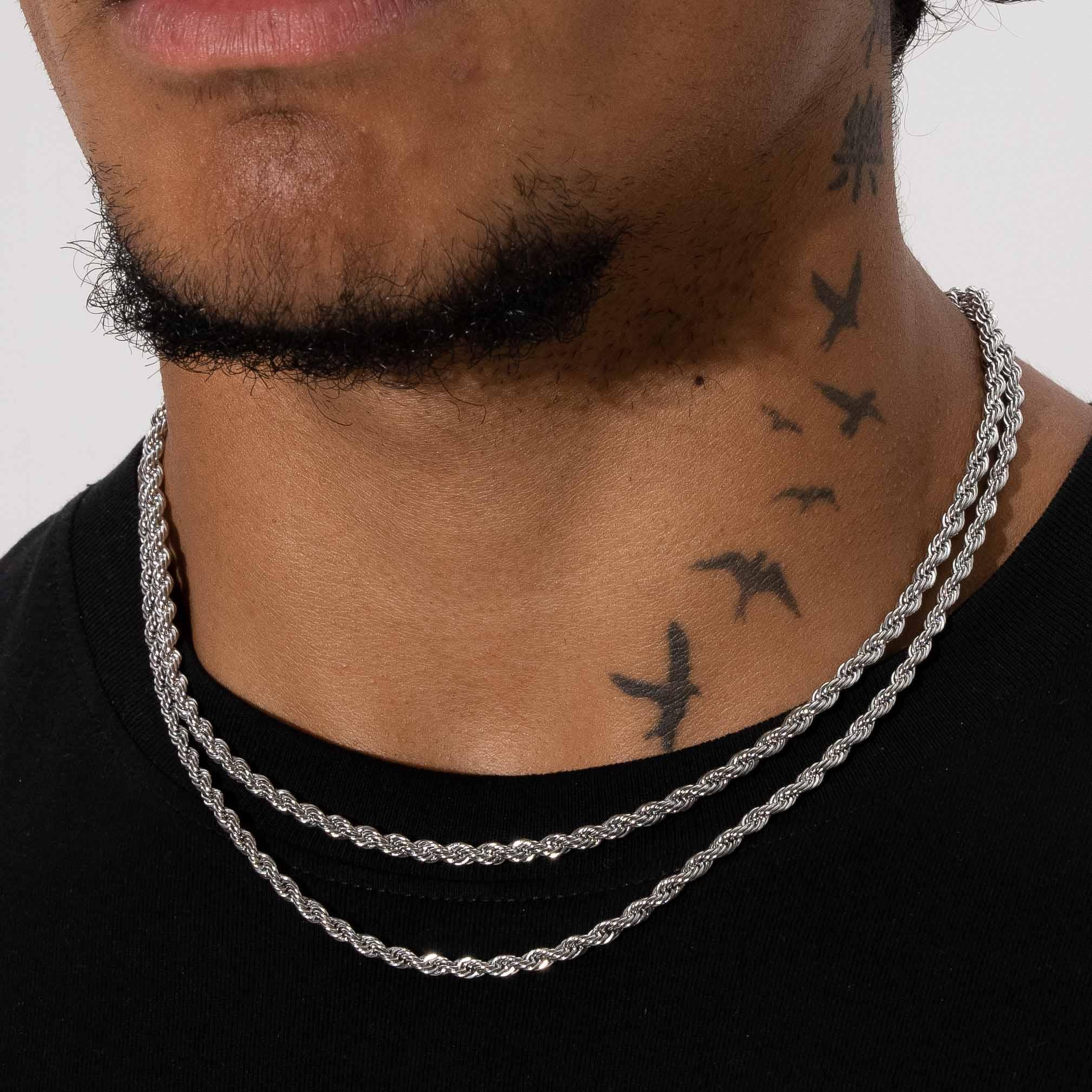 3mm Rope Chain - White Gold