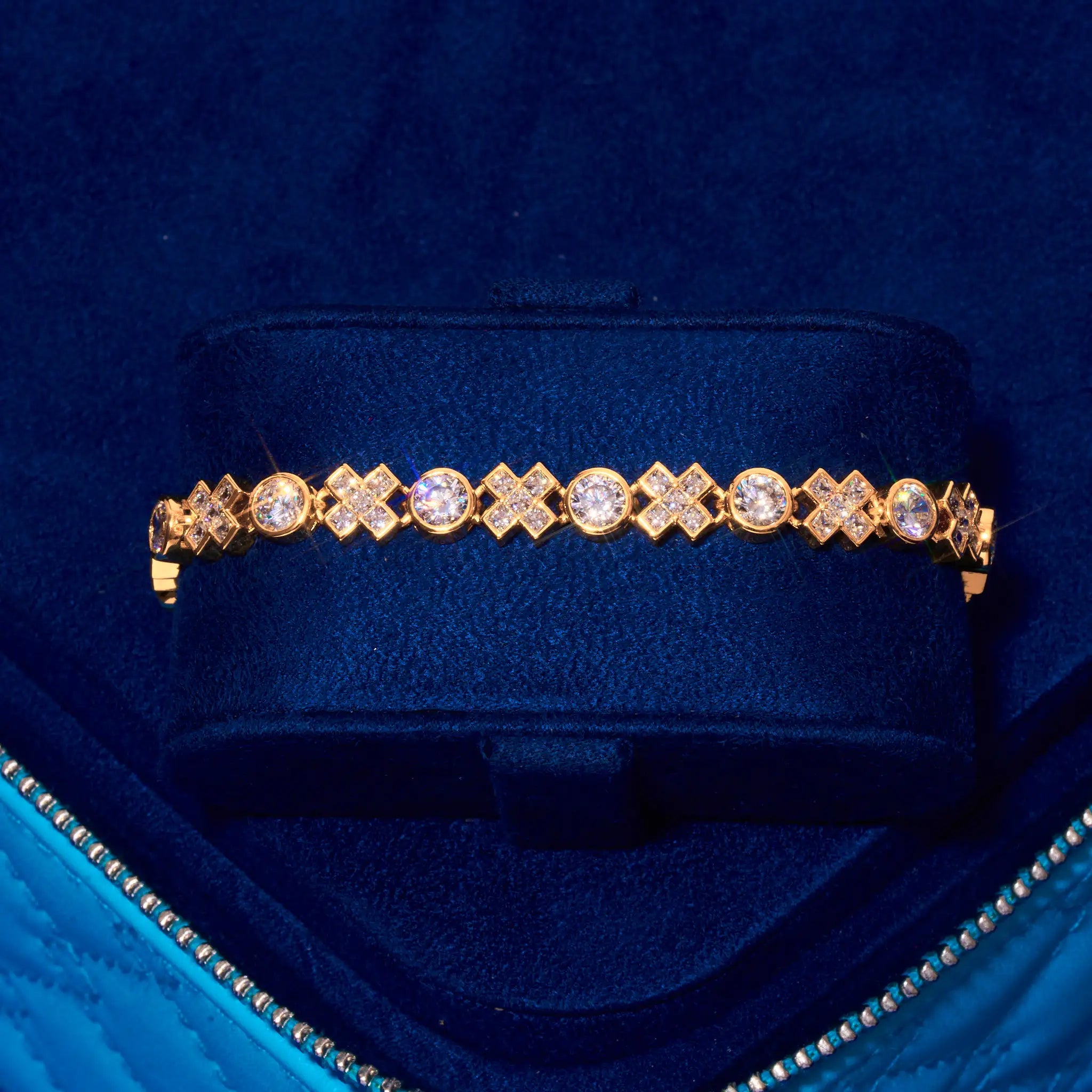 5MM Moissanite XOXO Bracelet - 18k Vermeil - D Colour - VVS1