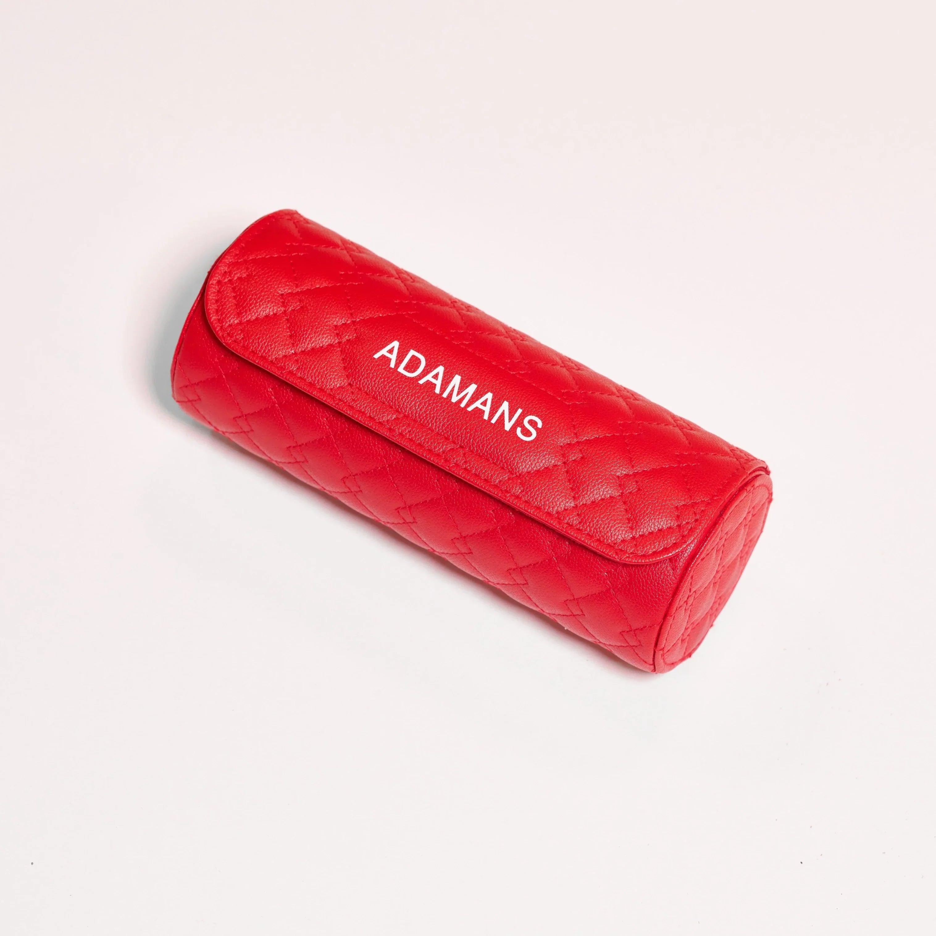 Leather Travel Watch Roll - Red