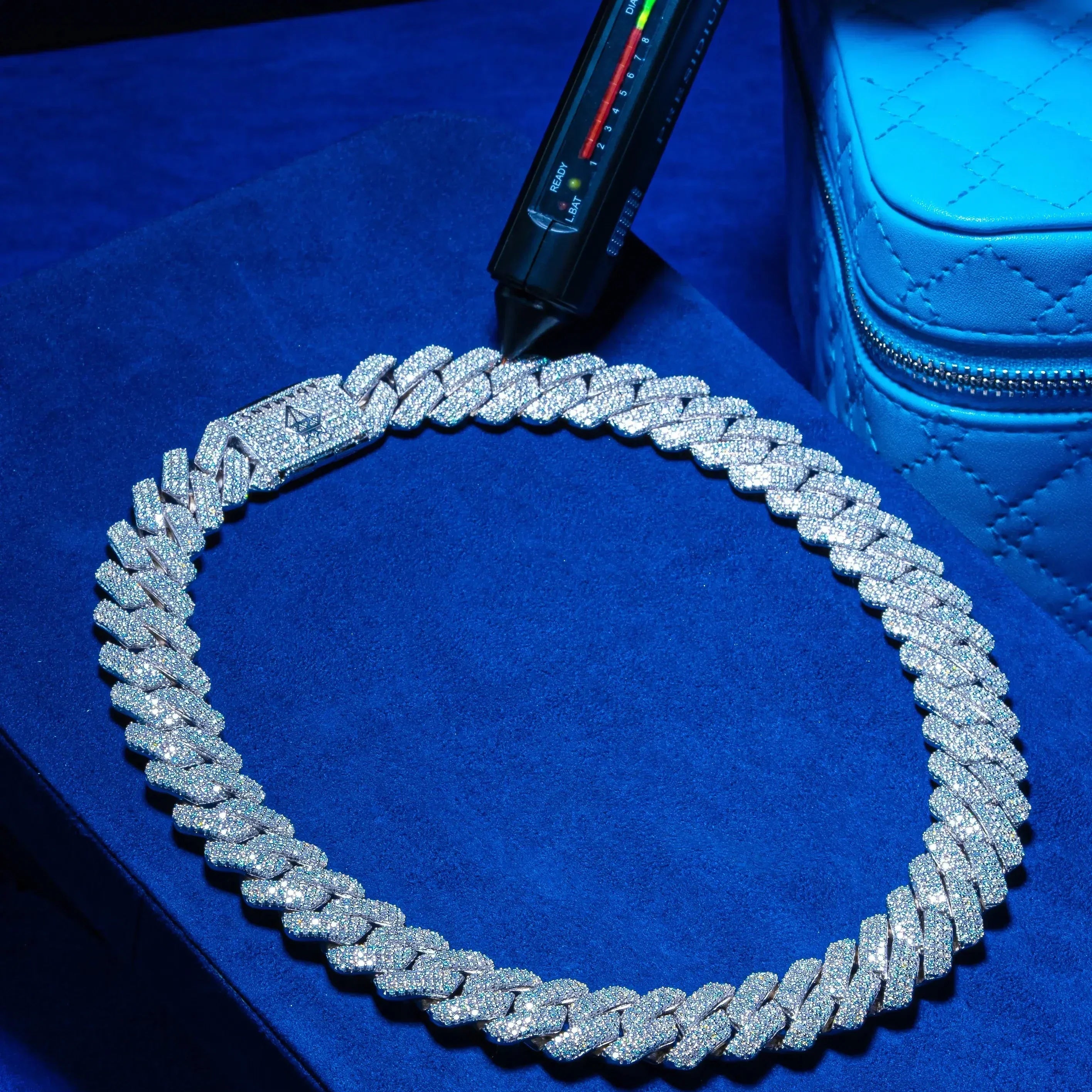 20mm IGI Diamond Monaco Chain - 32.51ctw - VVS1 - White Gold