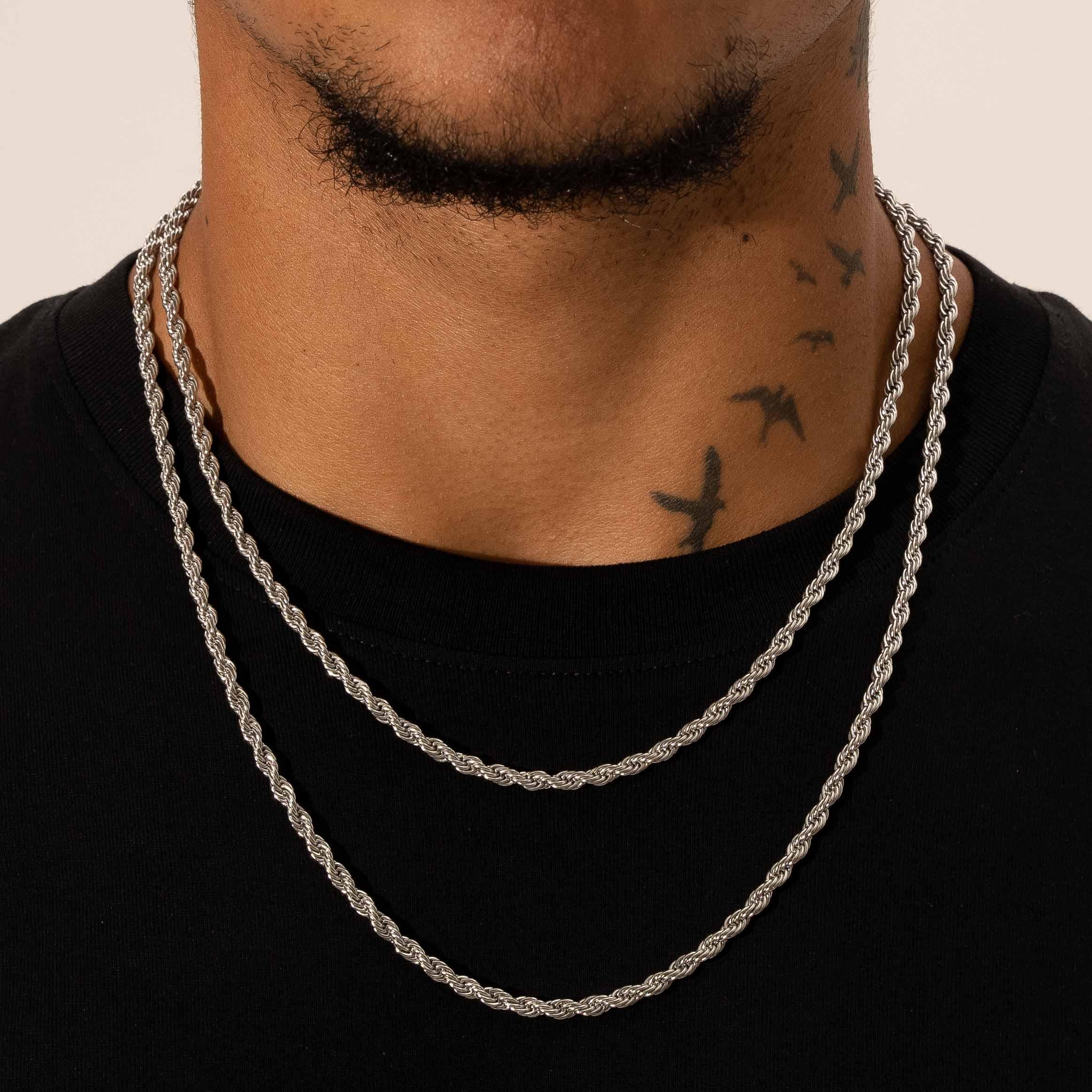 3mm Rope Chain - White Gold