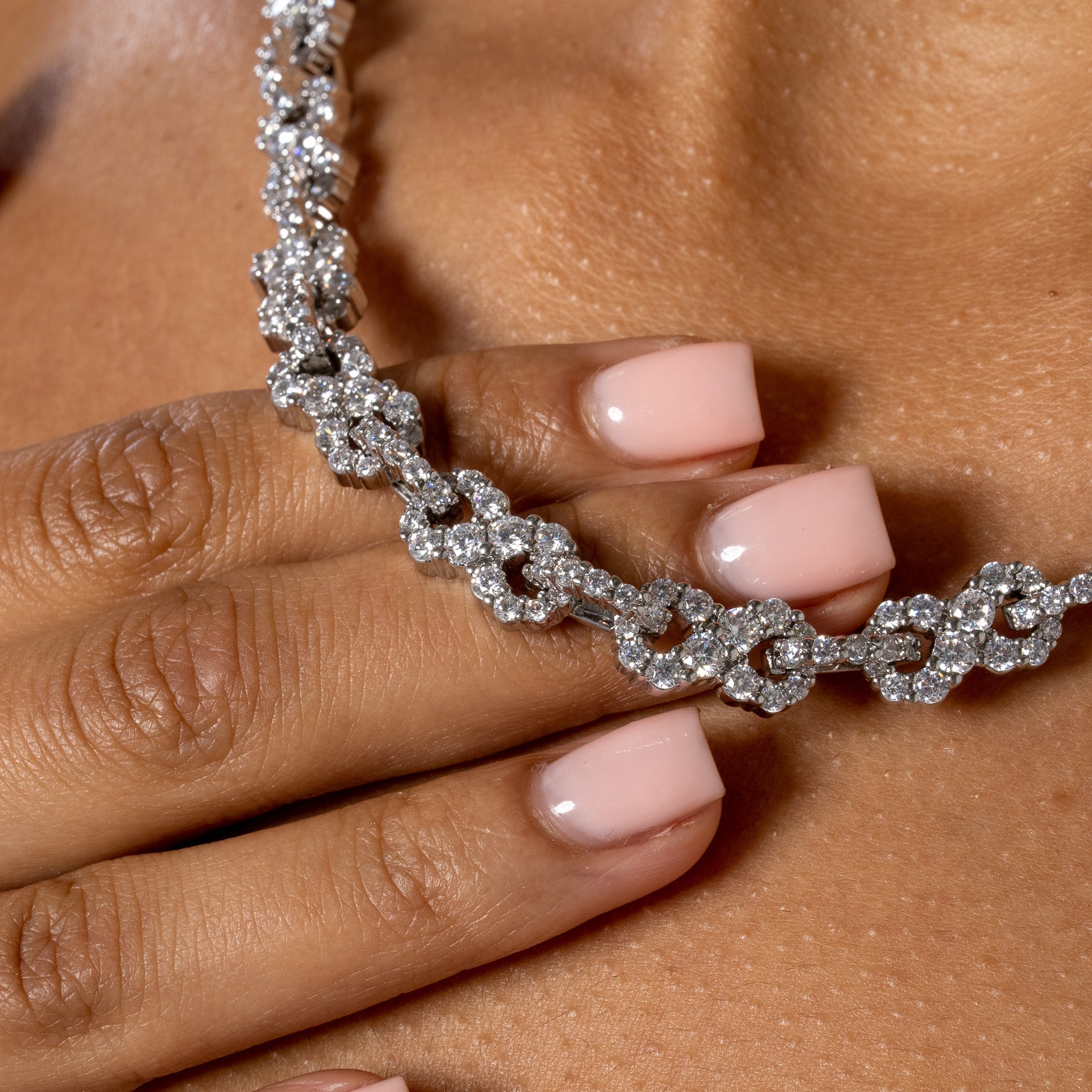 8mm ICED INFINITY CHAIN - WHITE GOLD