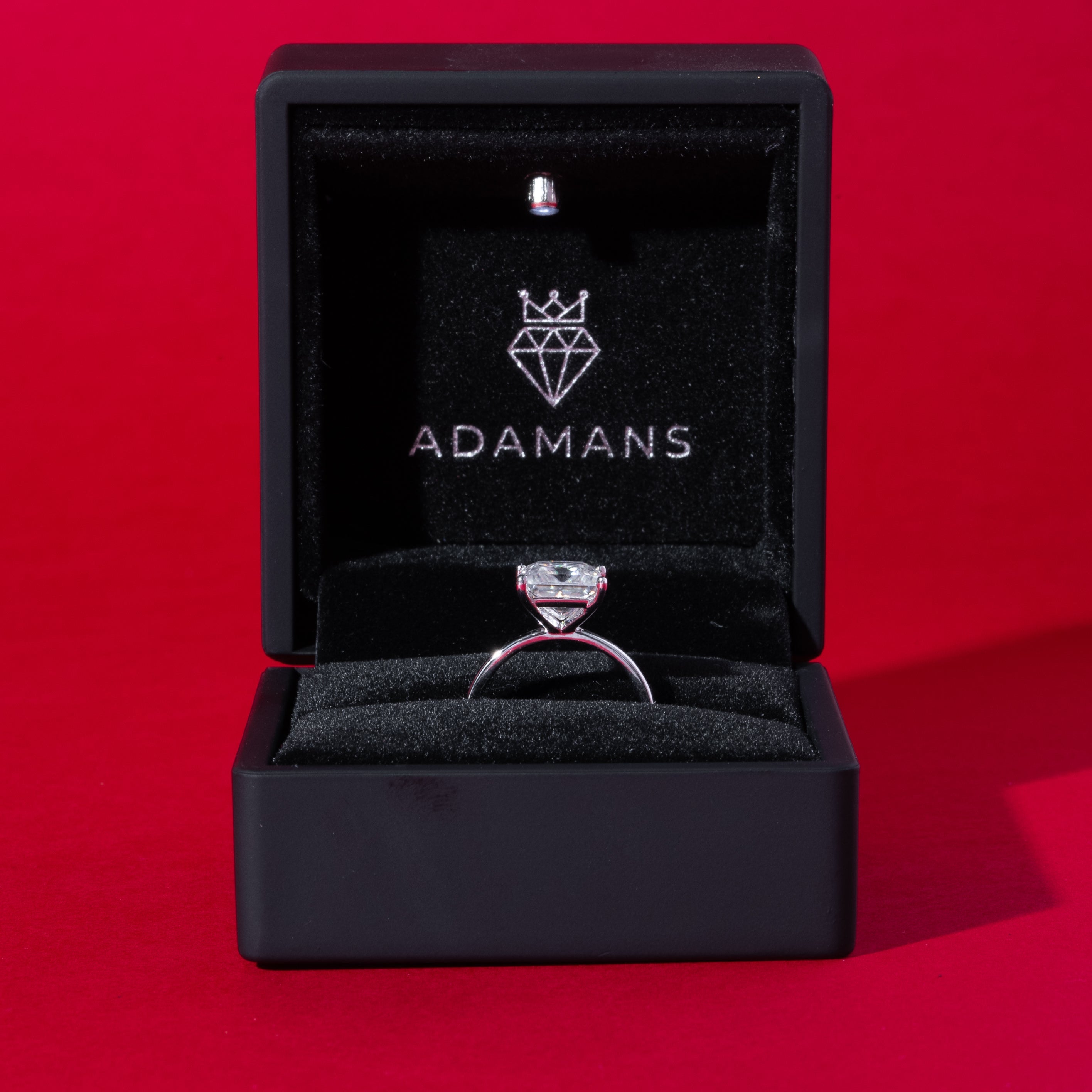 Princess Cut Solitare Moissanite Engagement Ring