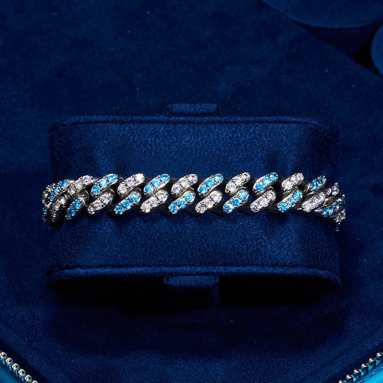 10mm Iced Cuban Bracelet - Two Tone