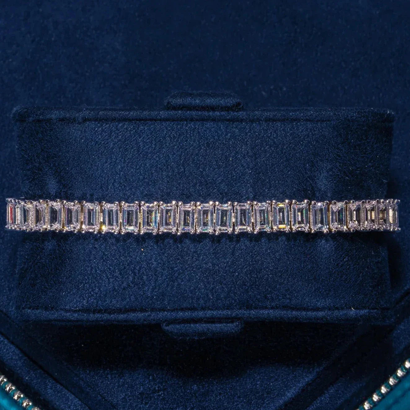 6MM Baguette Tennis Bracelet - White Gold