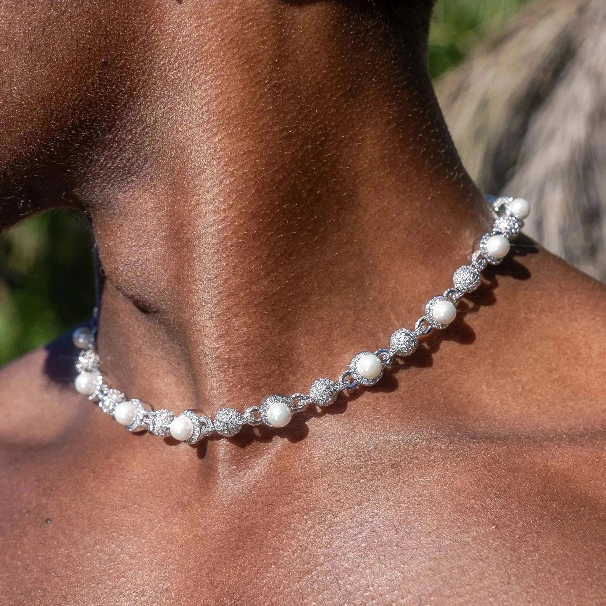 Round Bead Chain - White Gold