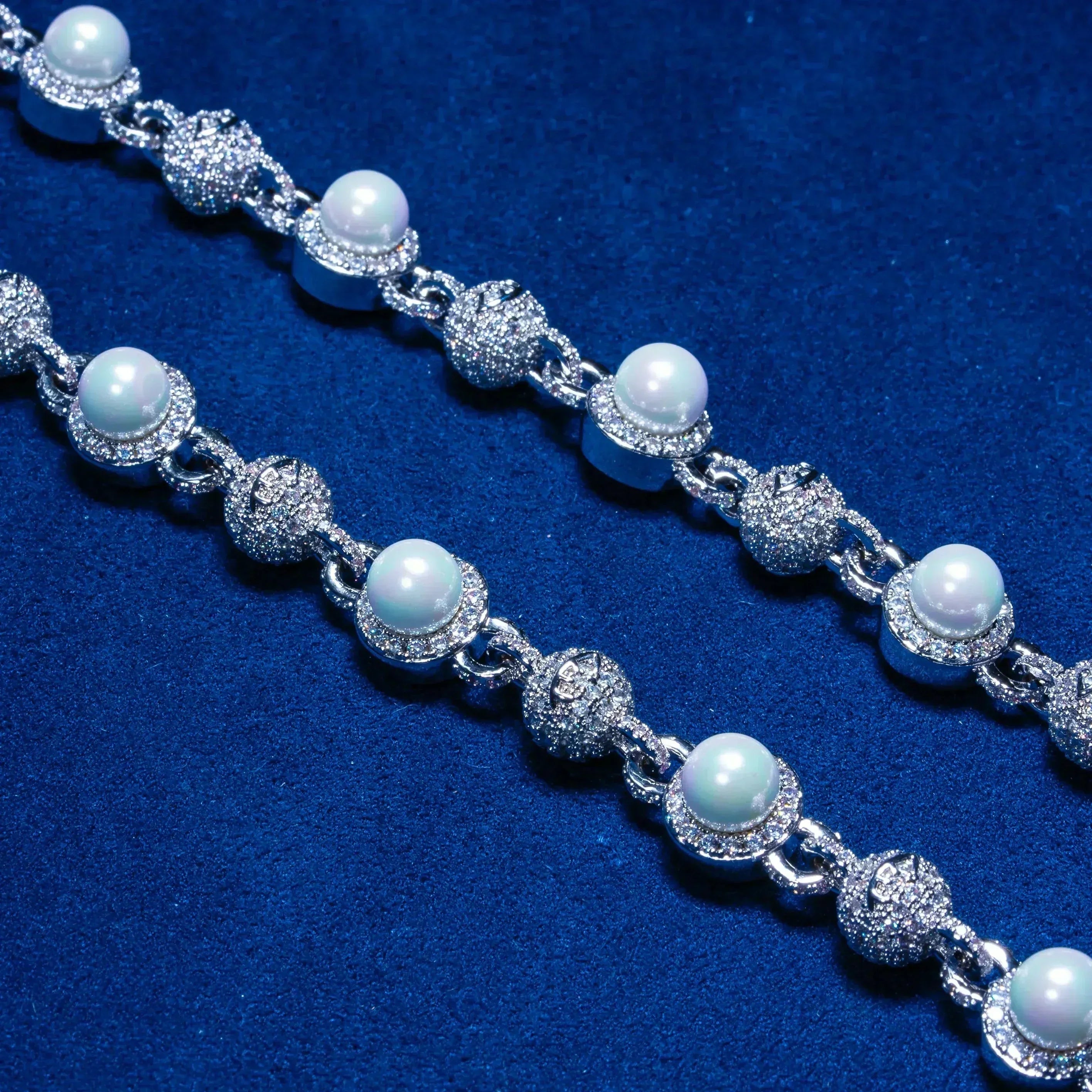Round Bead Chain - White Gold
