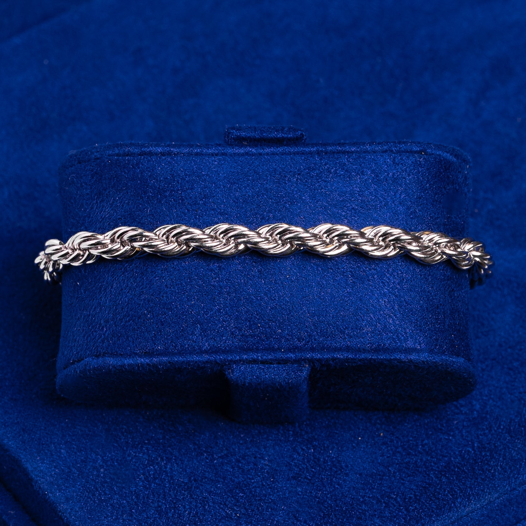 6mm Rope Bracelet - White Gold