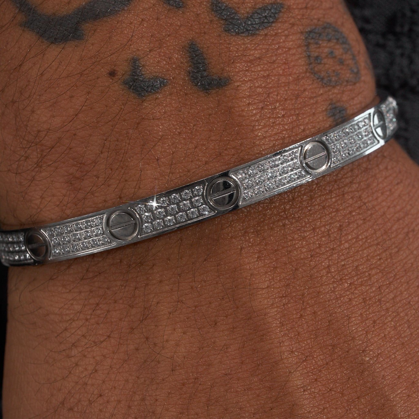 Iced Band Moissanite Bracelet - 925 Silver - D Color - VVS1