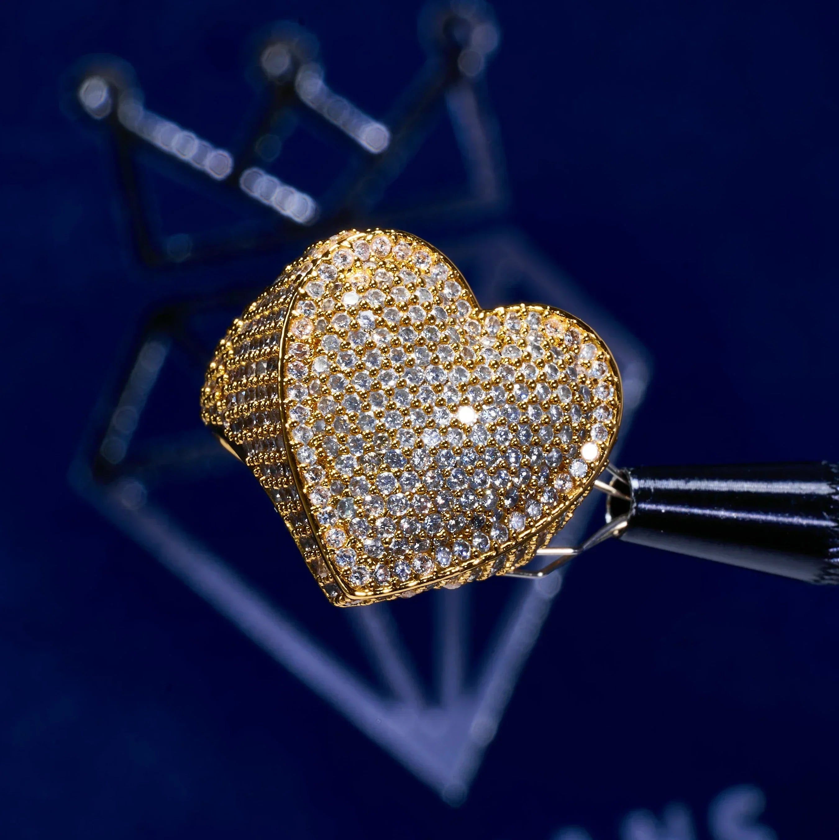 Moissanite Heart Ring - 18k Vermeil - D Colour - VVS1