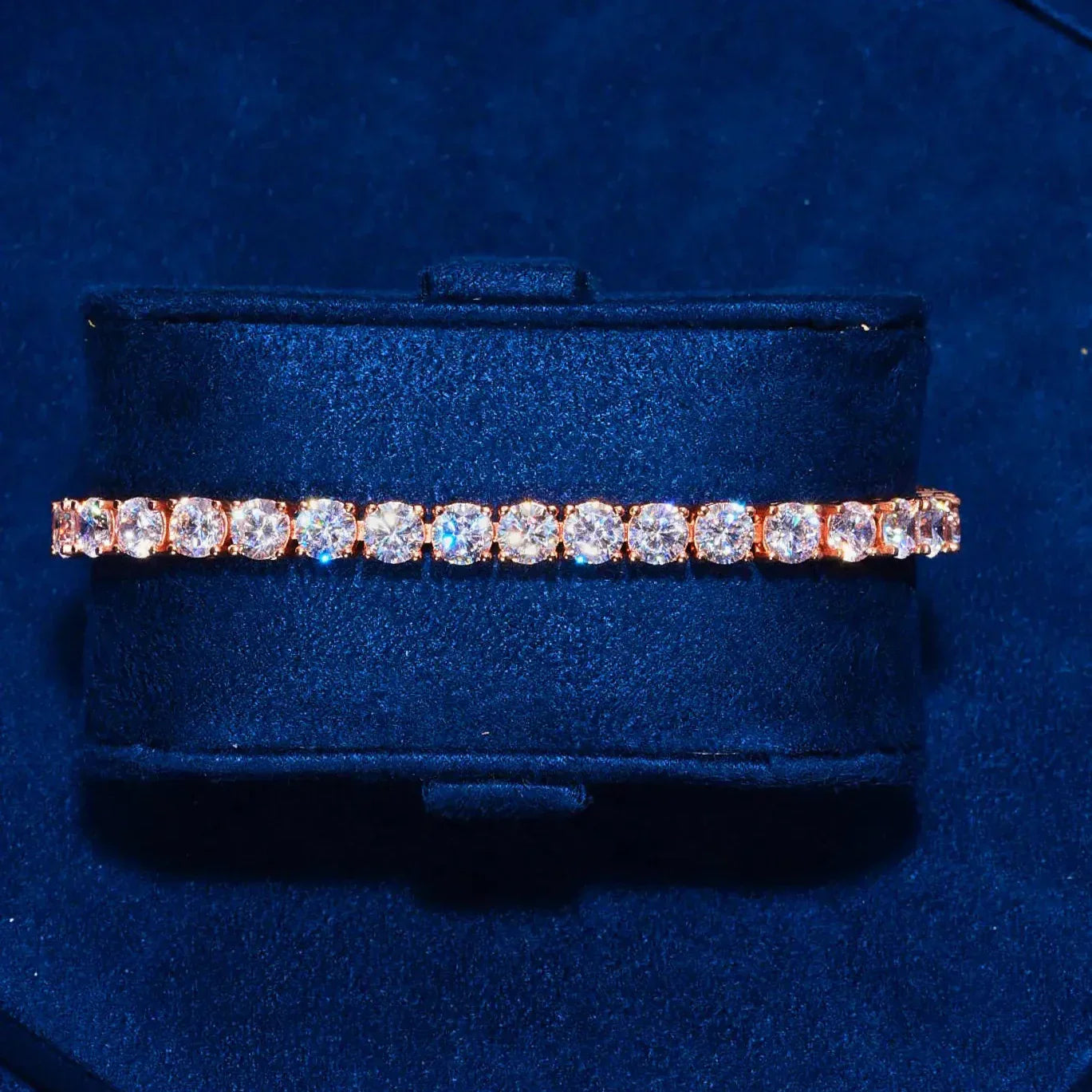 5mm Moissanite Tennis Bracelet - Rose Gold - 925 Silver - D Colour - VVS1