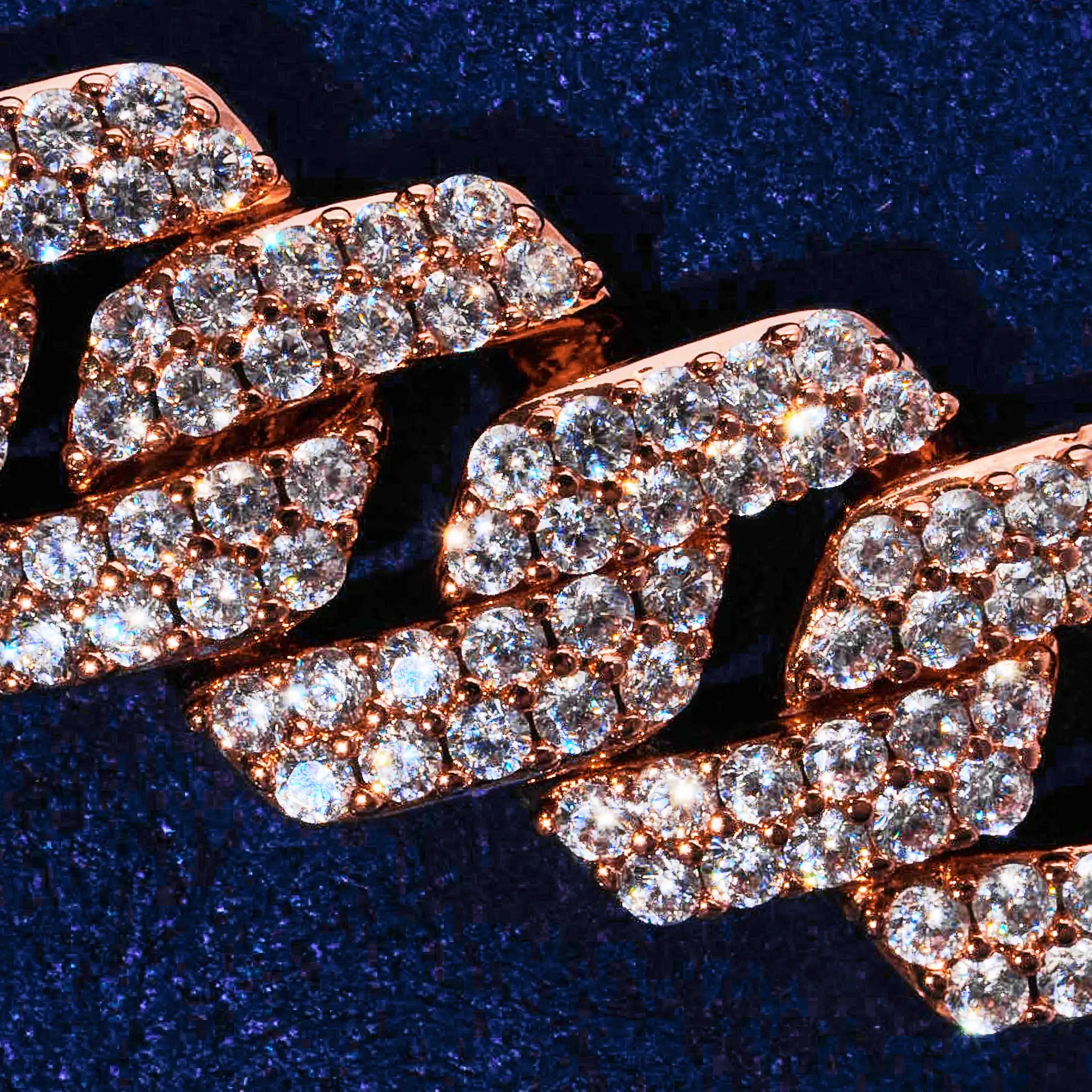 14mm Moissanite Monaco Bracelet - Rose Gold - 925 Silver - D Colour - VVS1