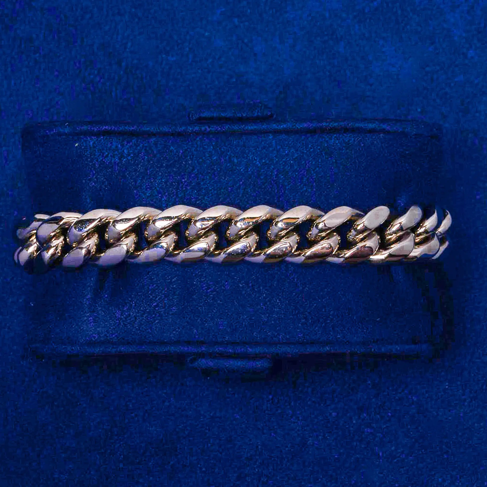 10mm Cuban Bracelet - White Gold