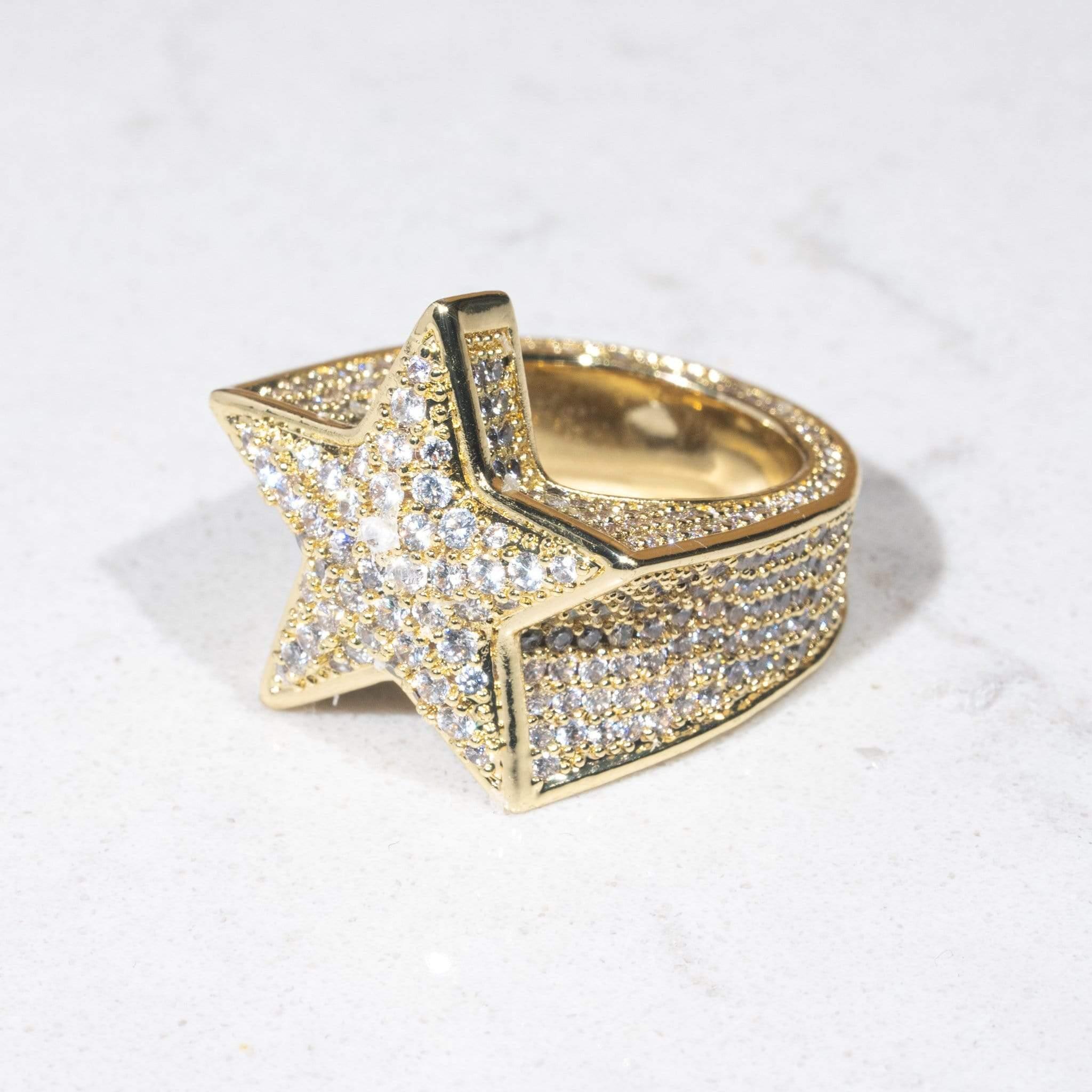 Lab Diamond Star Ring - 18k Vermeil - D Colour - VVS1