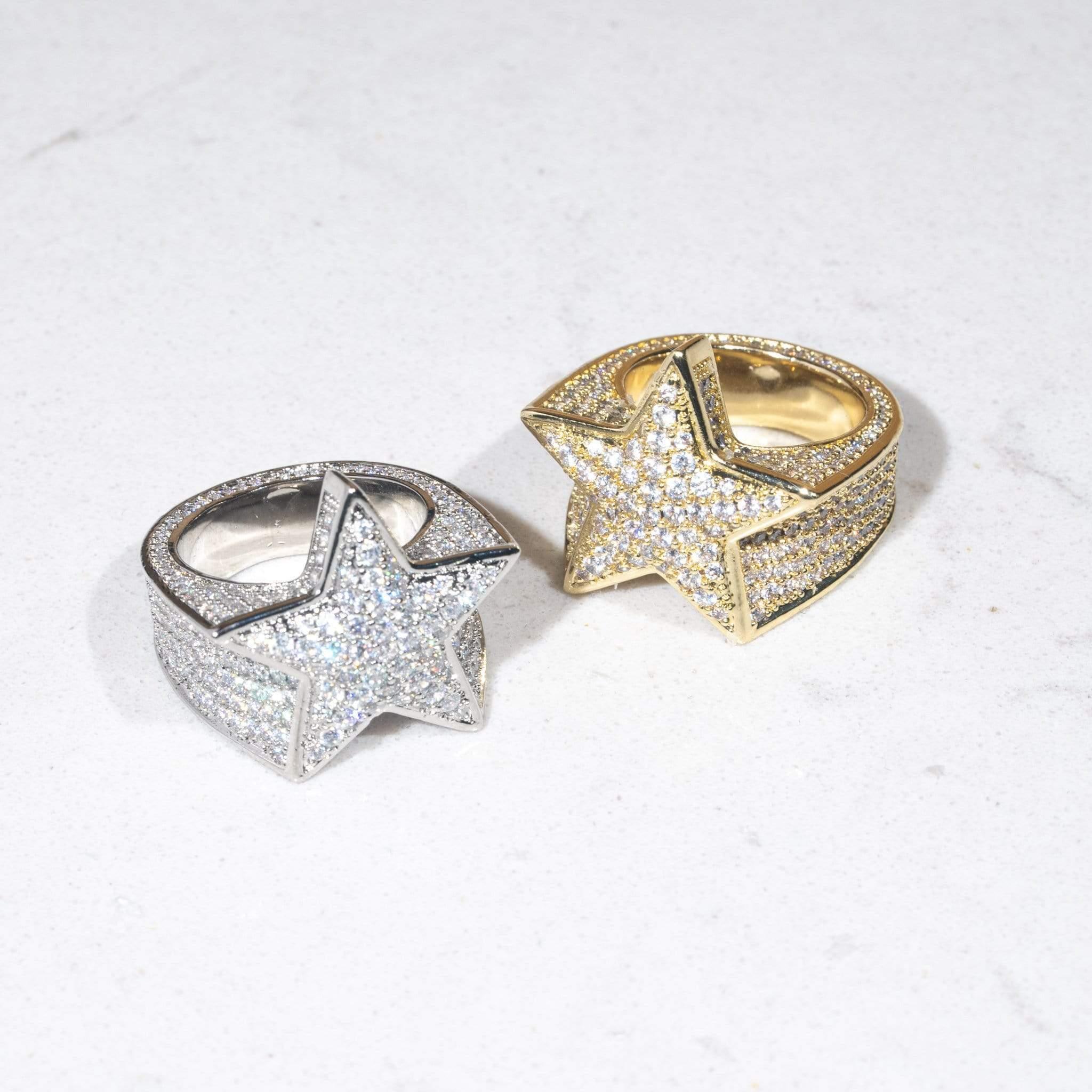 Lab Diamond Star Ring - 18k Vermeil - D Colour - VVS1