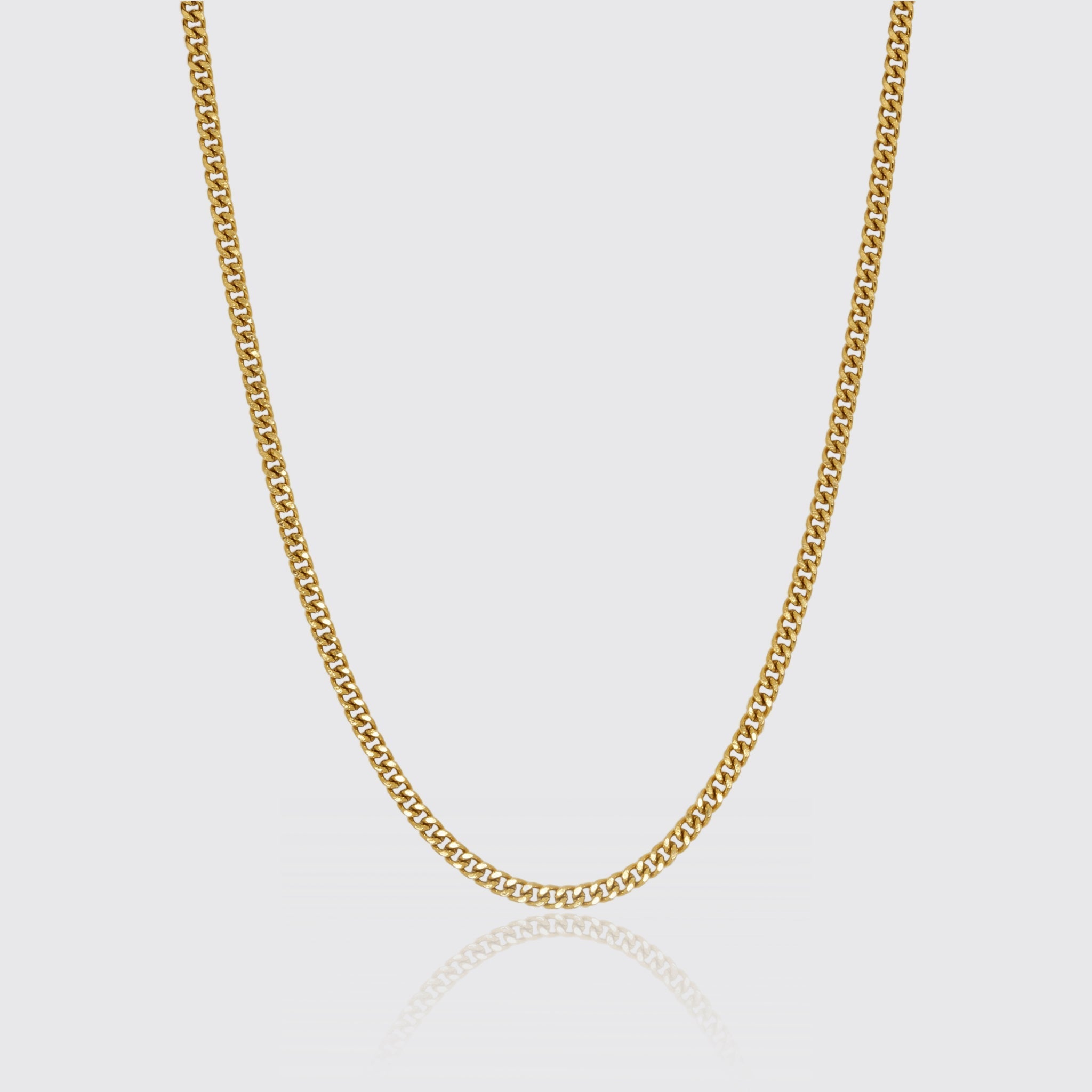 3mm Cuban Chain - Gold