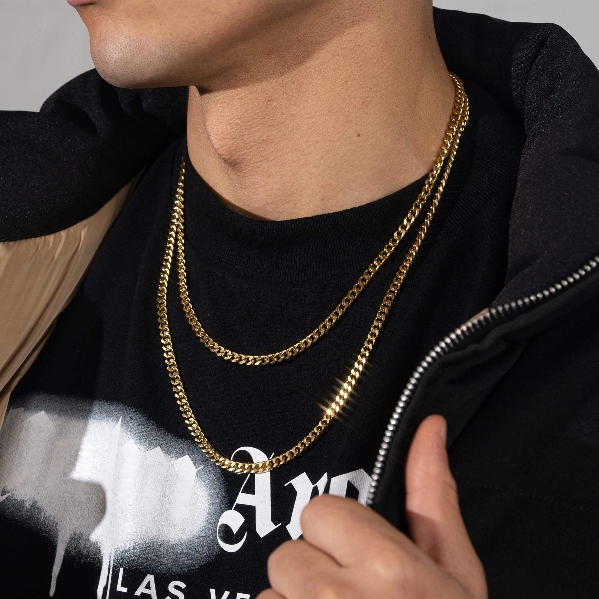3mm Cuban Chain - Gold