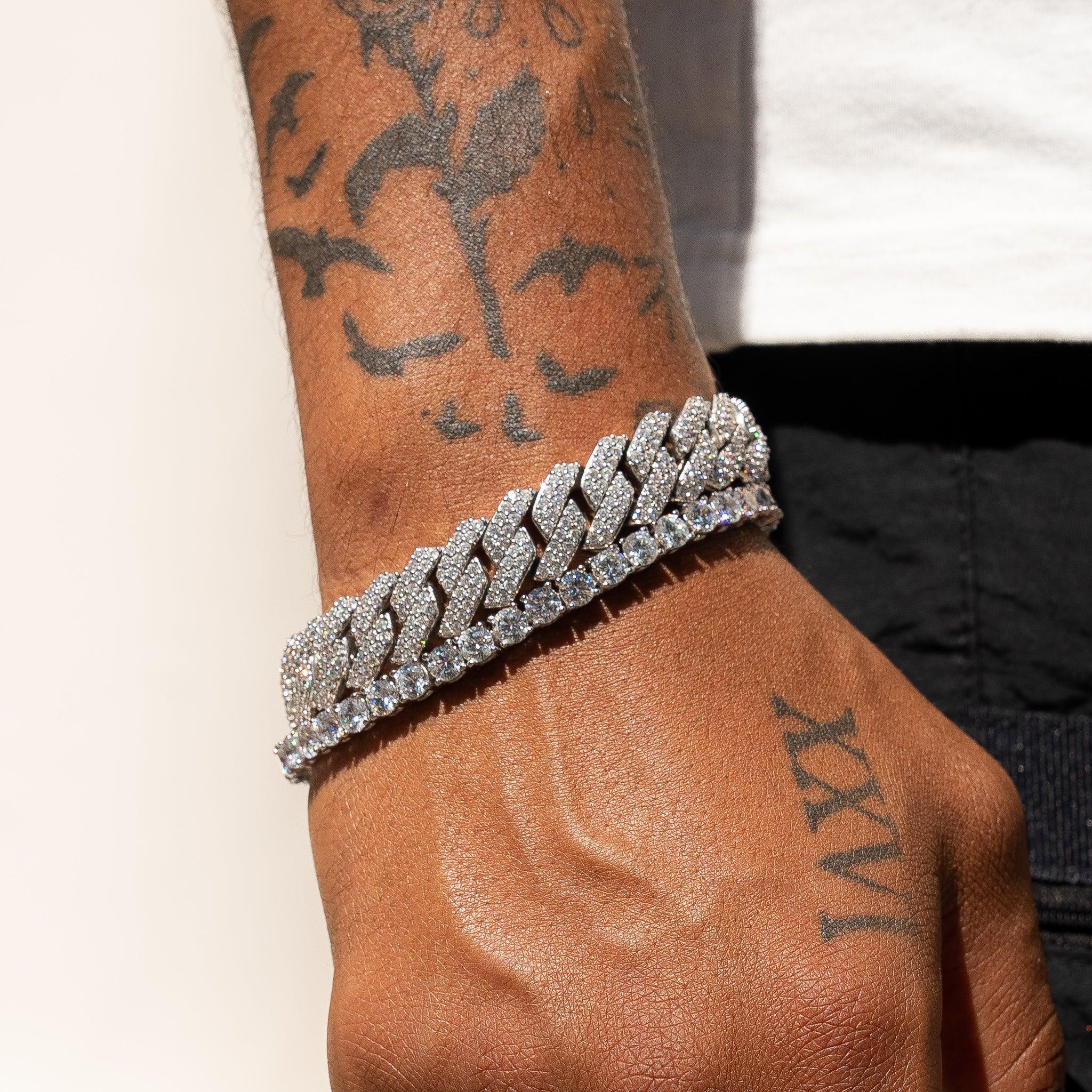 Monaco Link + Tennis Bracelet Bundle - White Gold