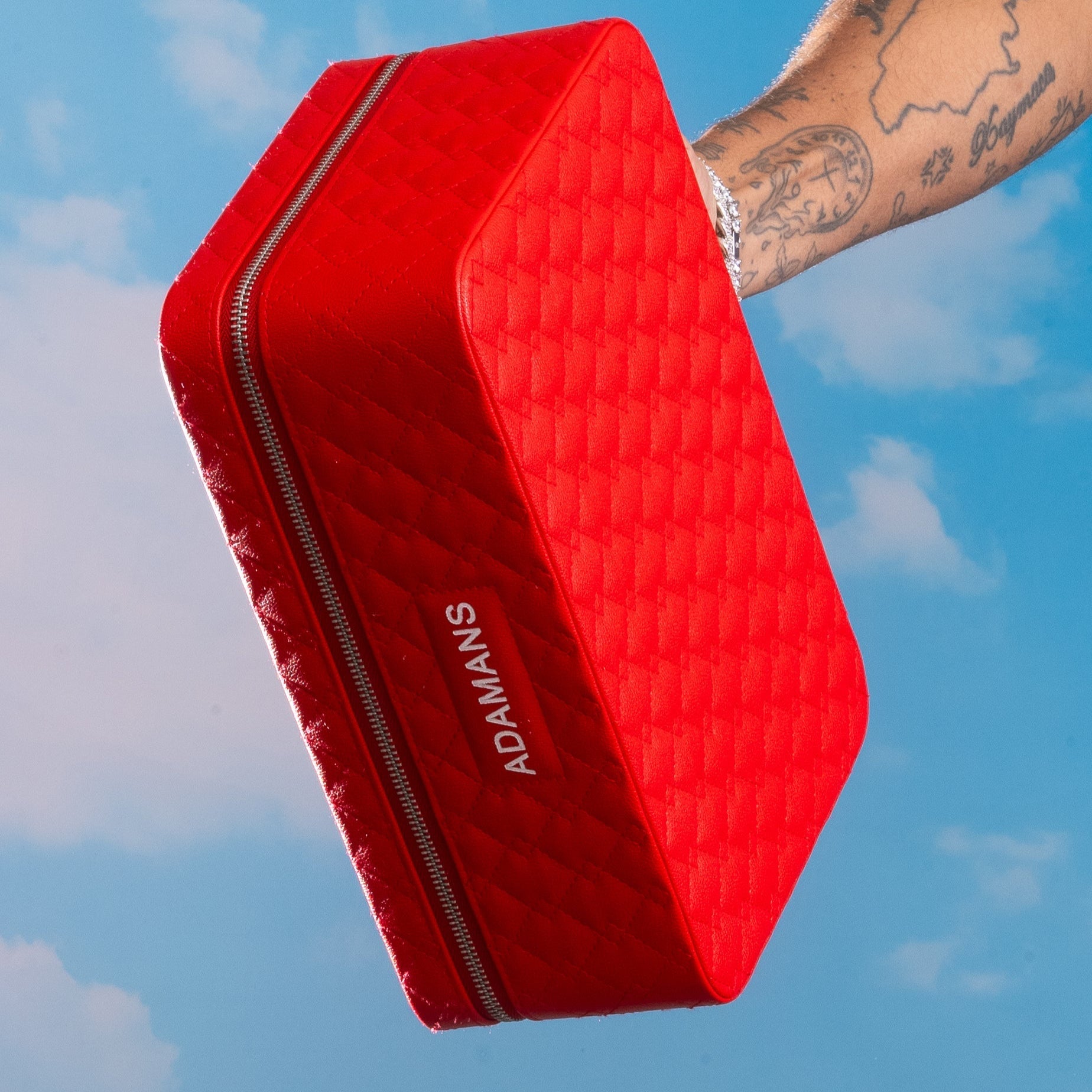 Leather Travel Jewelry Case - Red