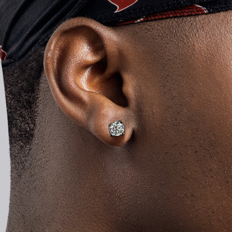 Helloice 925S & VVS Moissanite Solitaire Stud Earrings