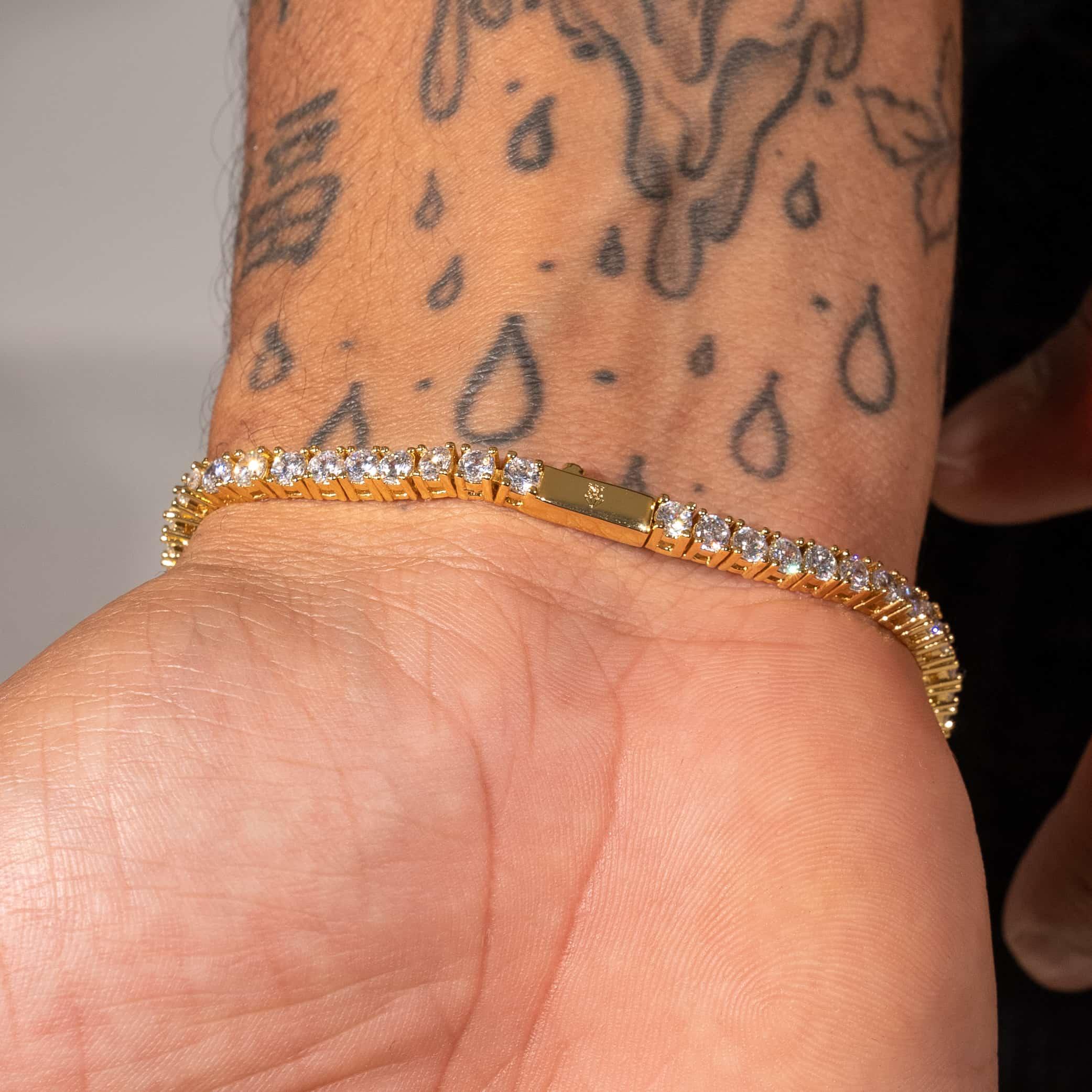 3mm Moissanite Tennis Bracelet - 18k Vermeil - D Colour - VVS1