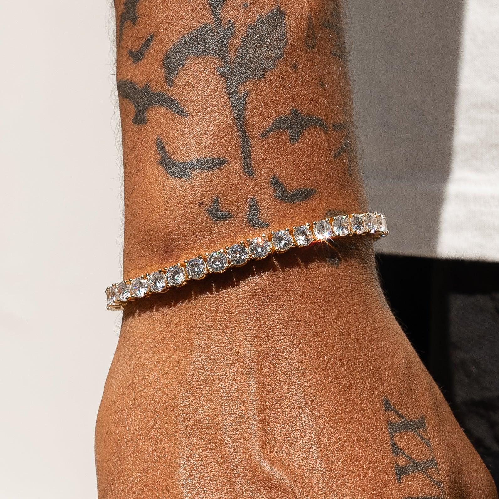 6mm IGI Diamond Tennis Bracelet - 26.4ctw - VVS1 - Gold