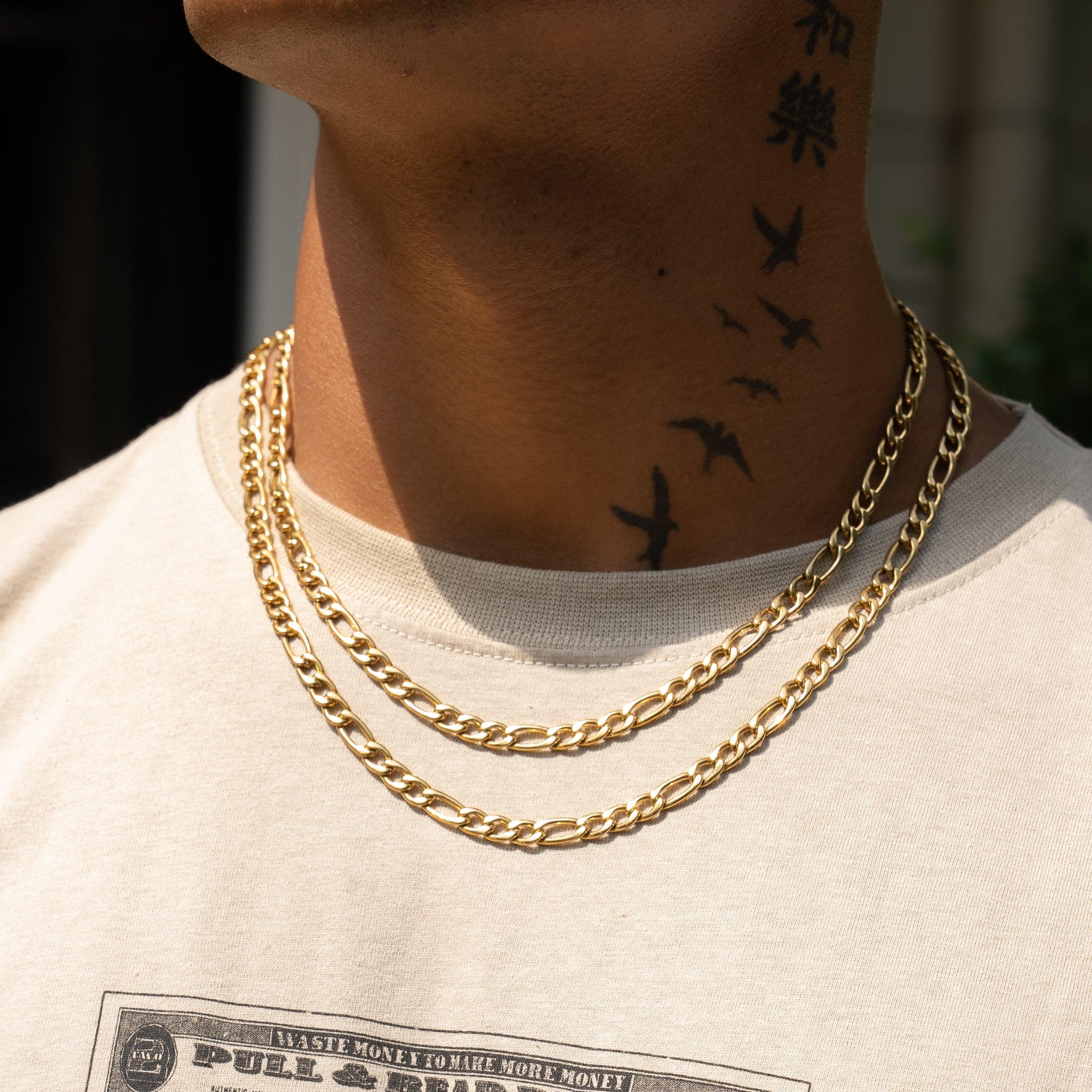 6mm Figaro Chain - Gold