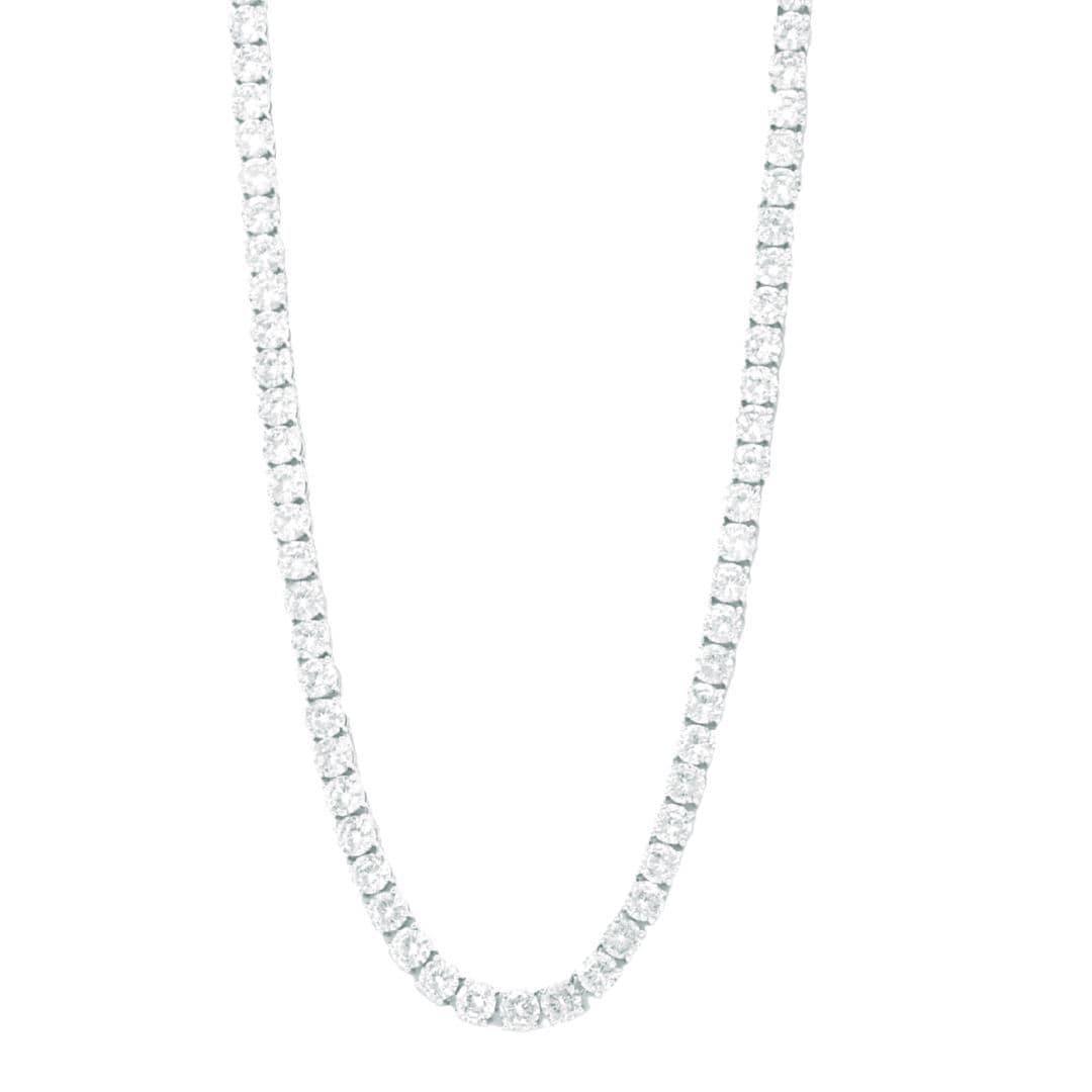6mm IGI Diamond Tennis Chain, 63.2ctw, VVS1, White Gold.
