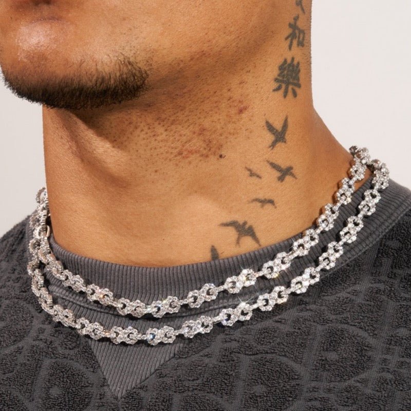 8mm ICED INFINITY CHAIN - WHITE GOLD