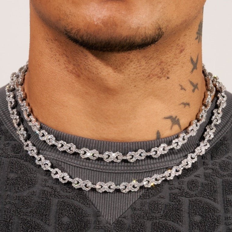 8mm ICED INFINITY CHAIN - WHITE GOLD