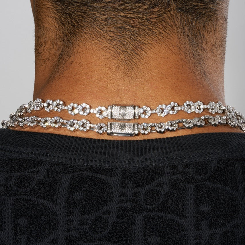 8mm ICED INFINITY CHAIN - WHITE GOLD