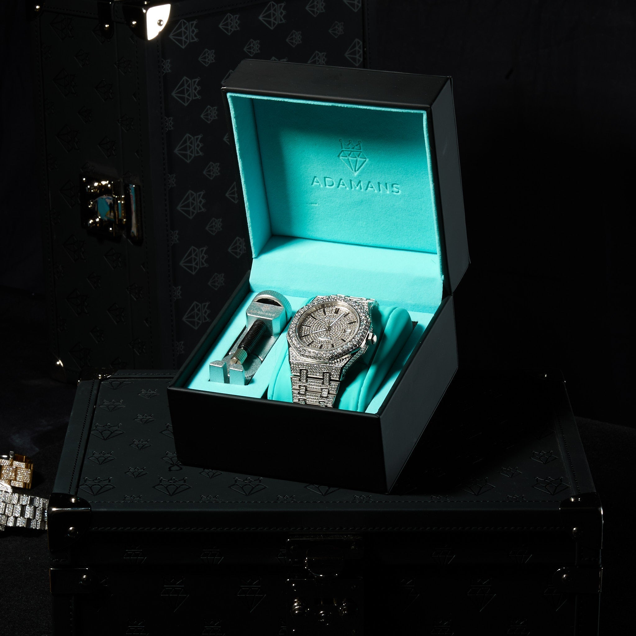 44m Paved VVS Moissanite Diamond Watch - White Gold