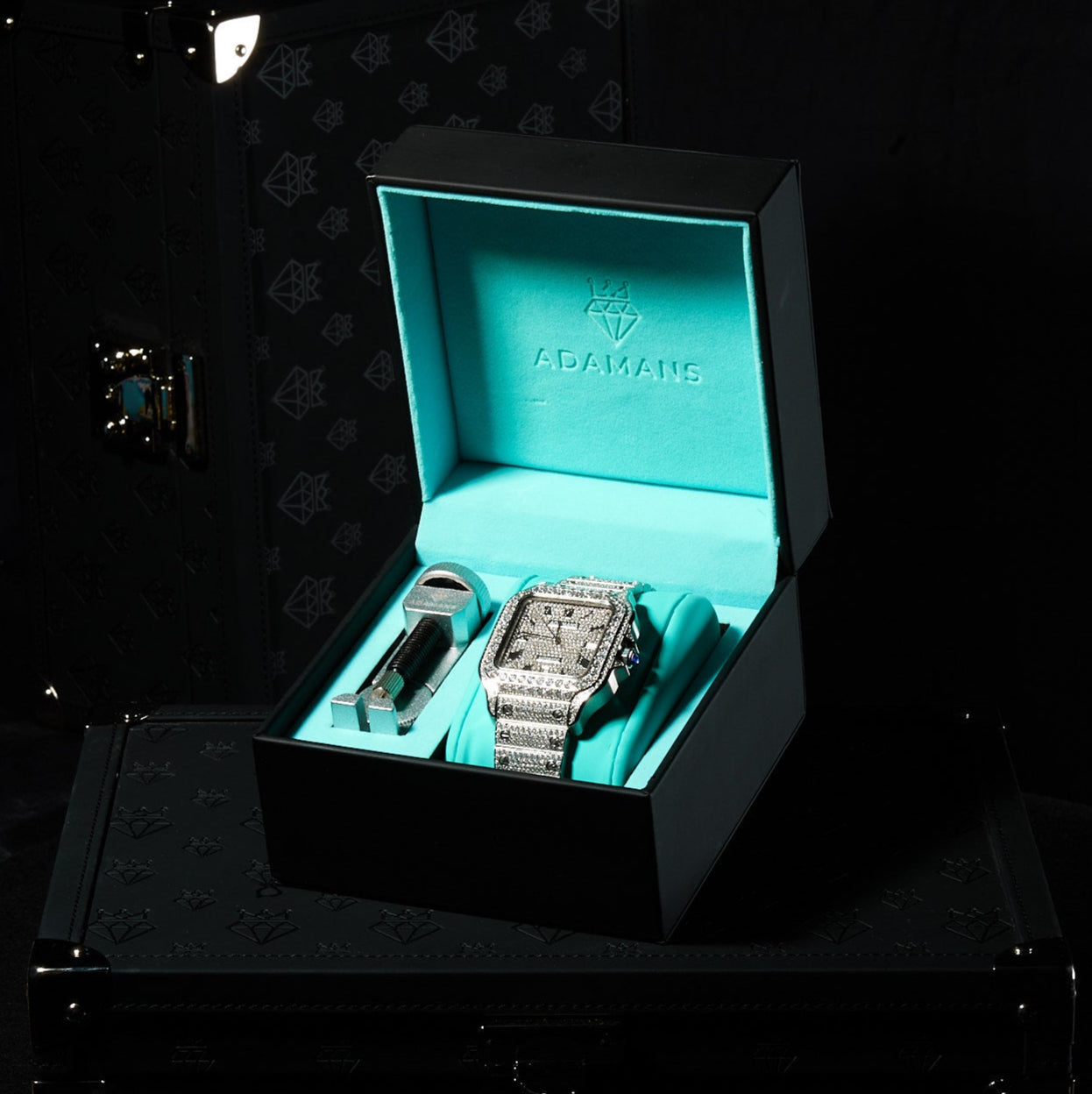 42mm Paved VVS Moissanite Diamond Watch - White Gold