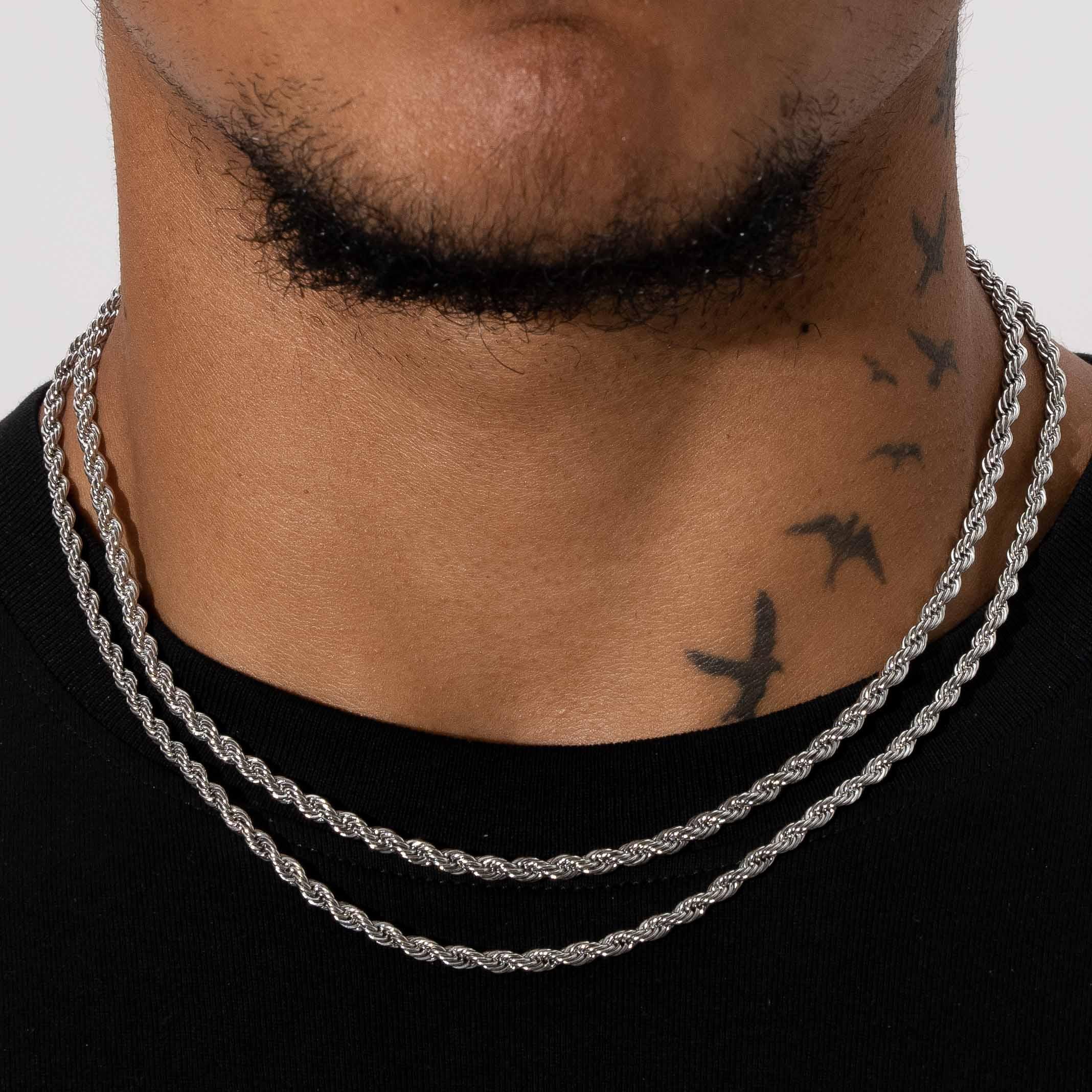 3mm Rope Chain - White Gold