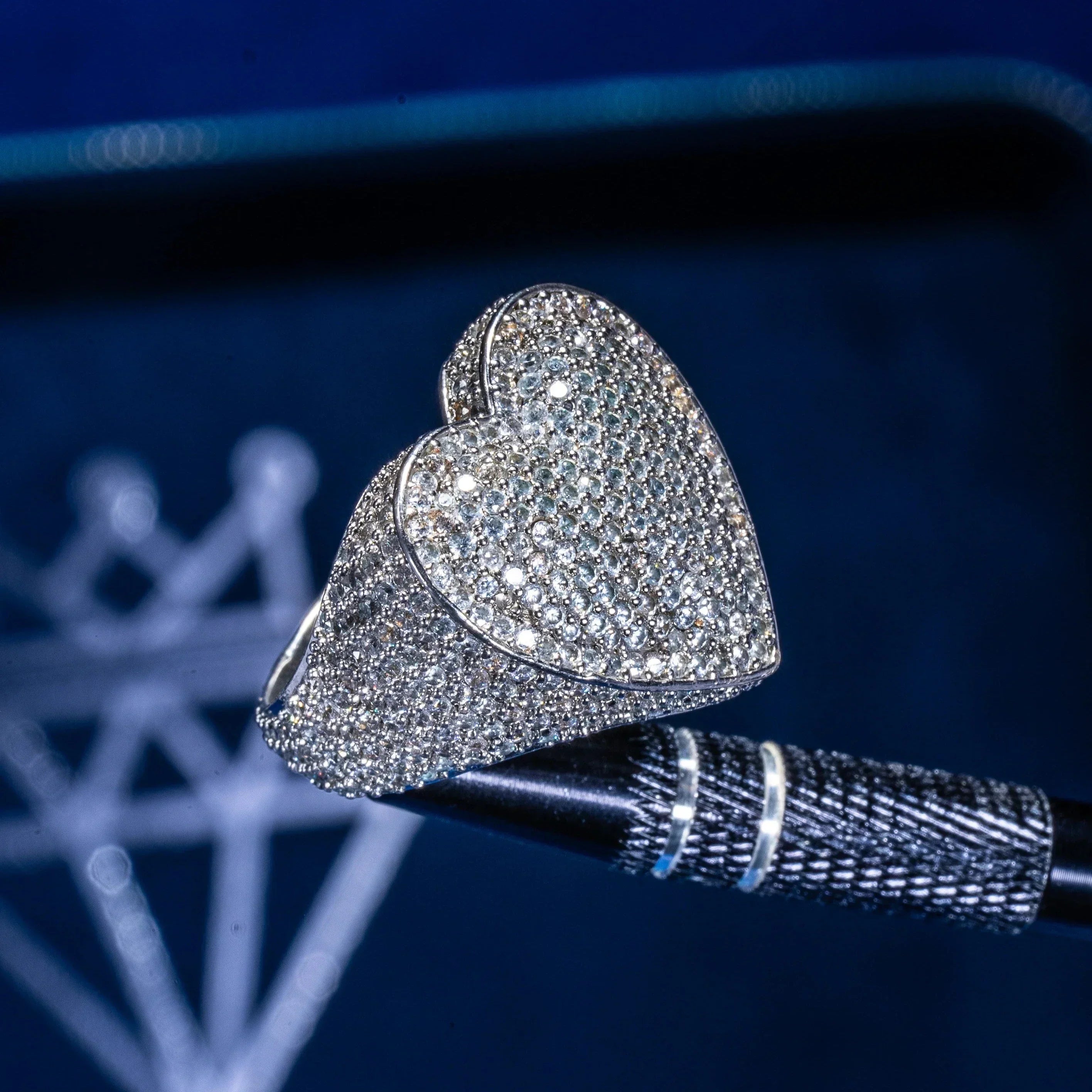 IGI Diamond Heart Ring - 925 Silver - D Colour - VVS1