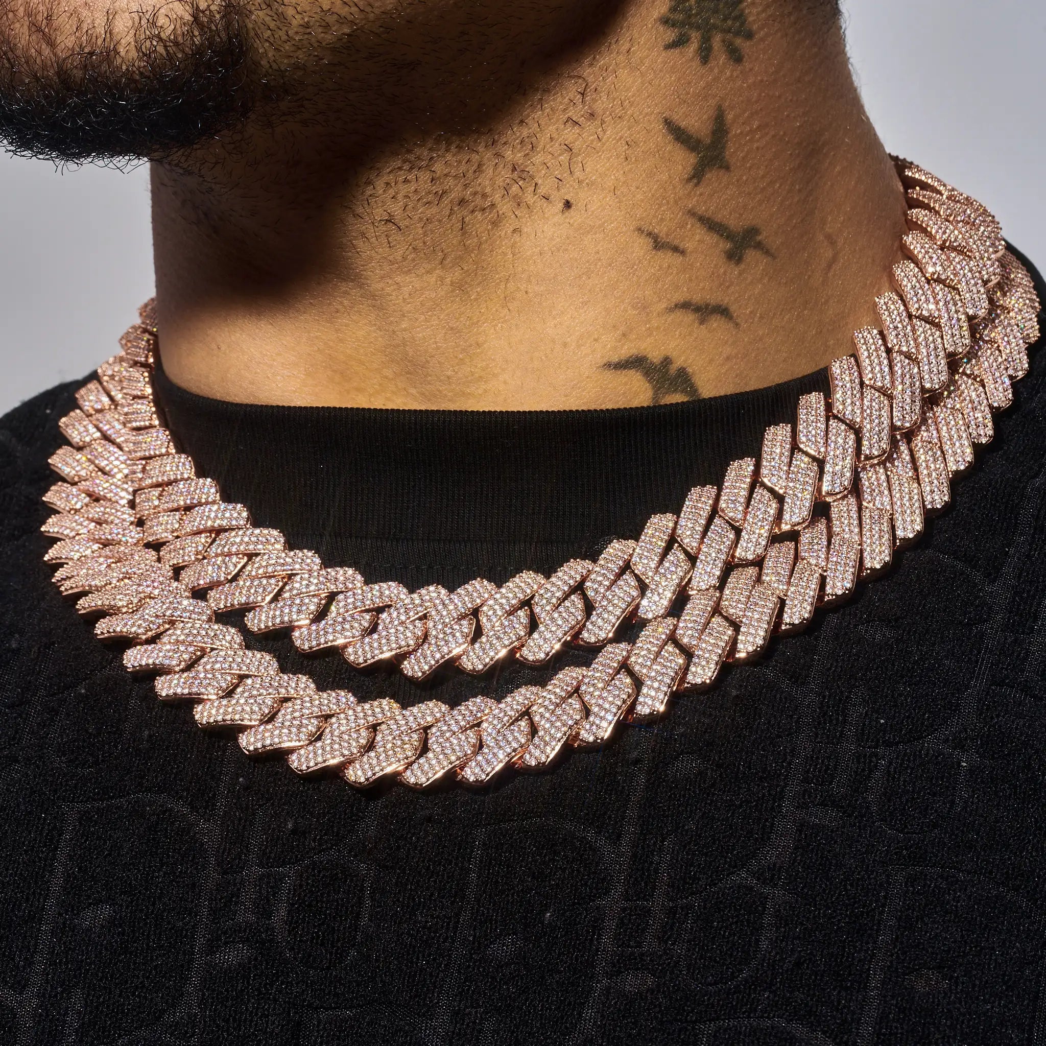 20mm Monaco Chain - Rose Gold