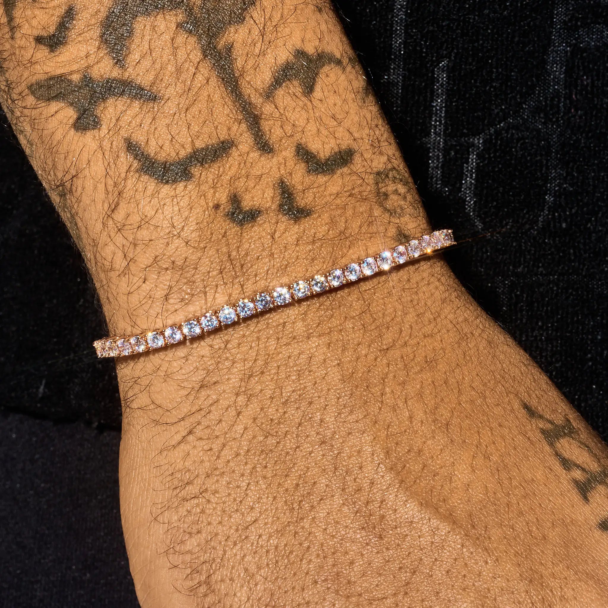 3mm Tennis Bracelet - Rose Gold