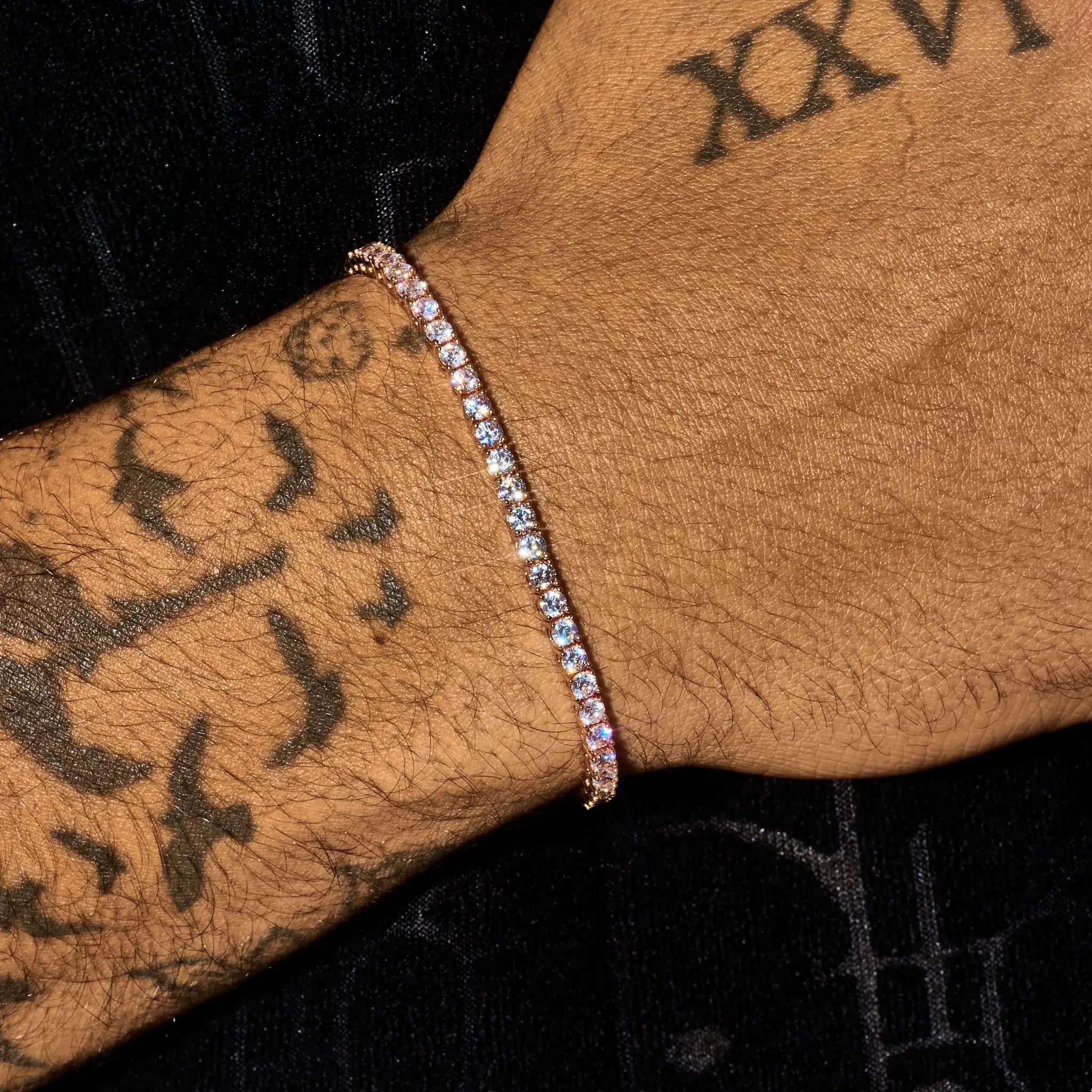 3mm Tennis Bracelet - Rose Gold