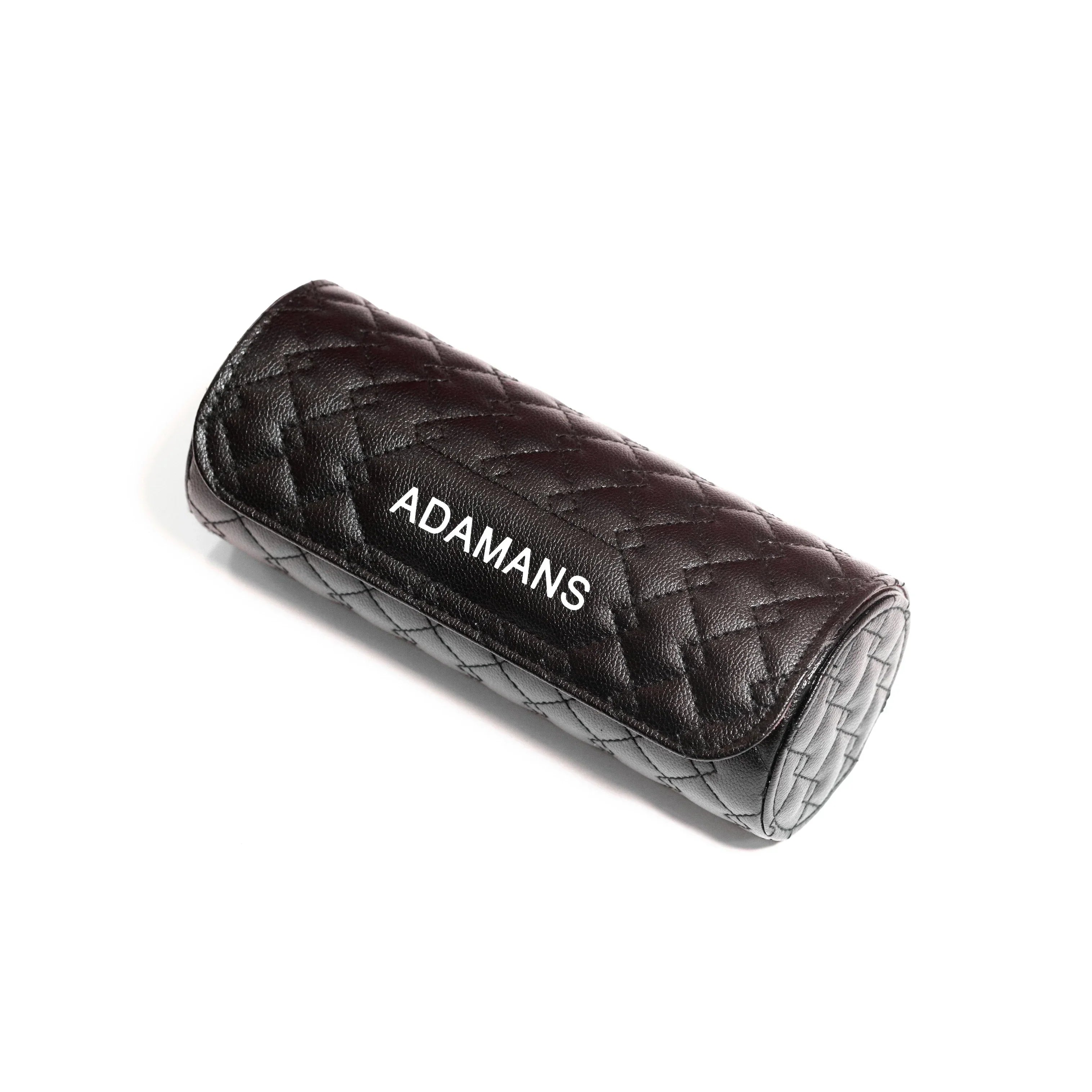 Leather Travel Watch Roll - Black