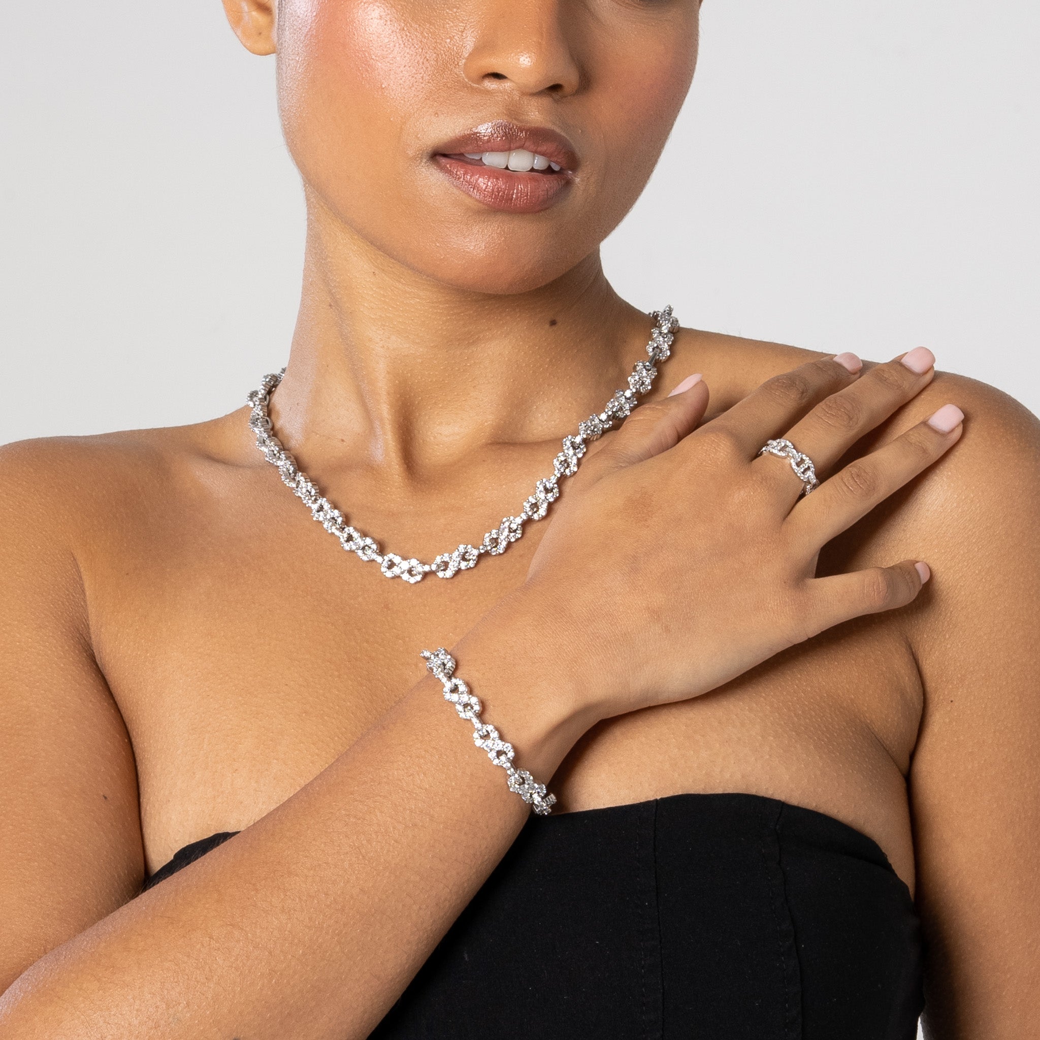 8mm ICED INFINITY CHAIN - WHITE GOLD