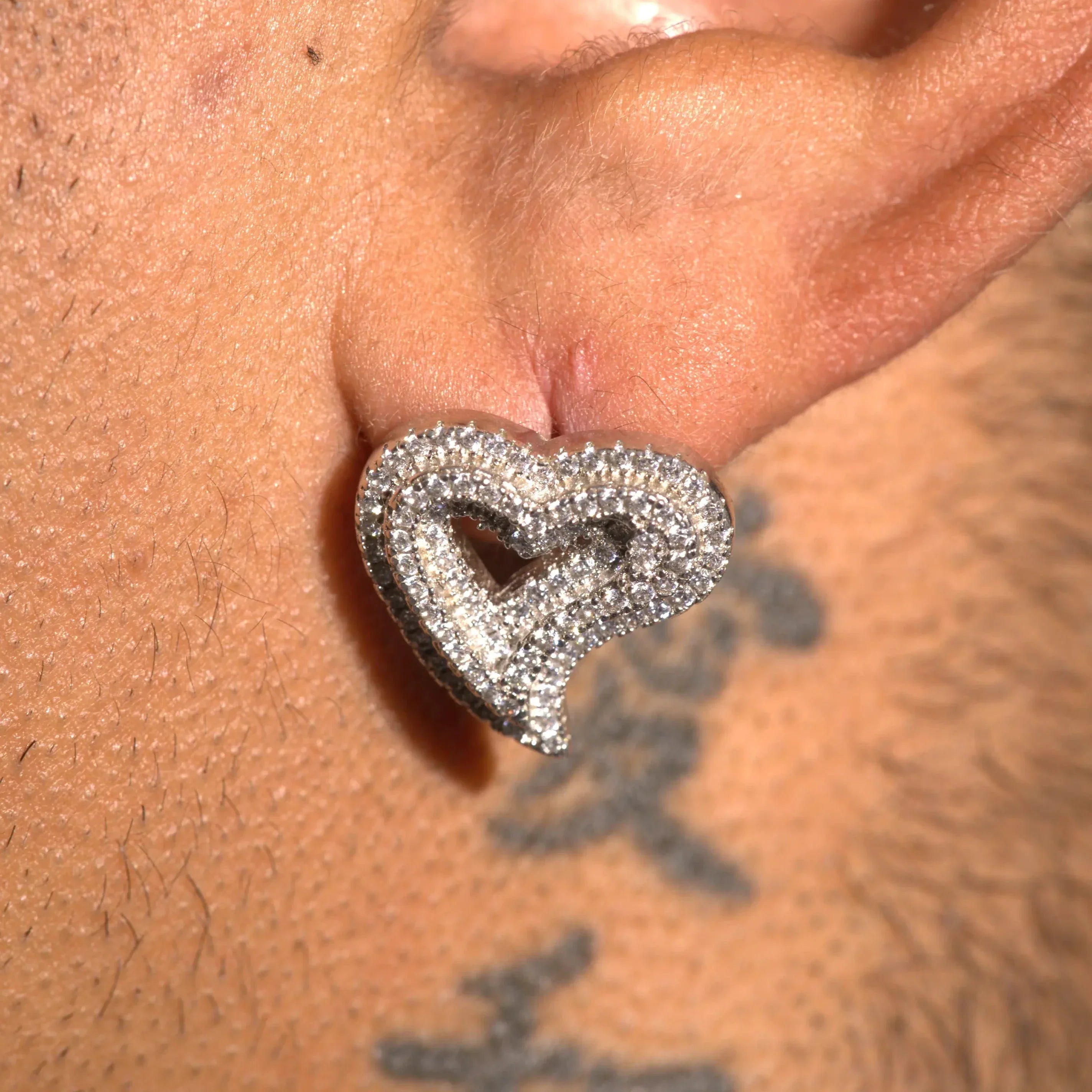 Moissanite S925 Heart Earring - D Colour - VVS1