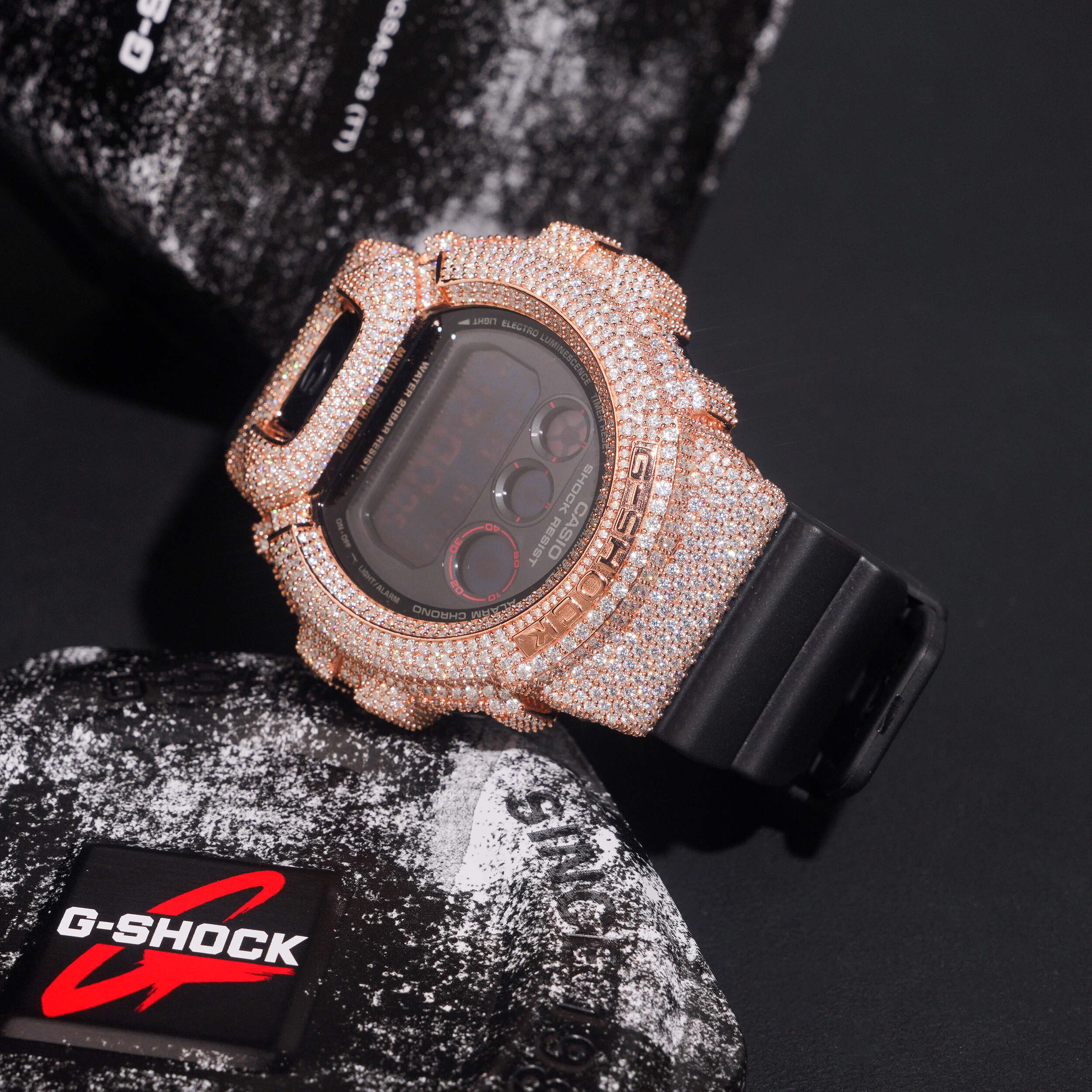 Custom Casio G-Shock VVS Moissanite DW-6900