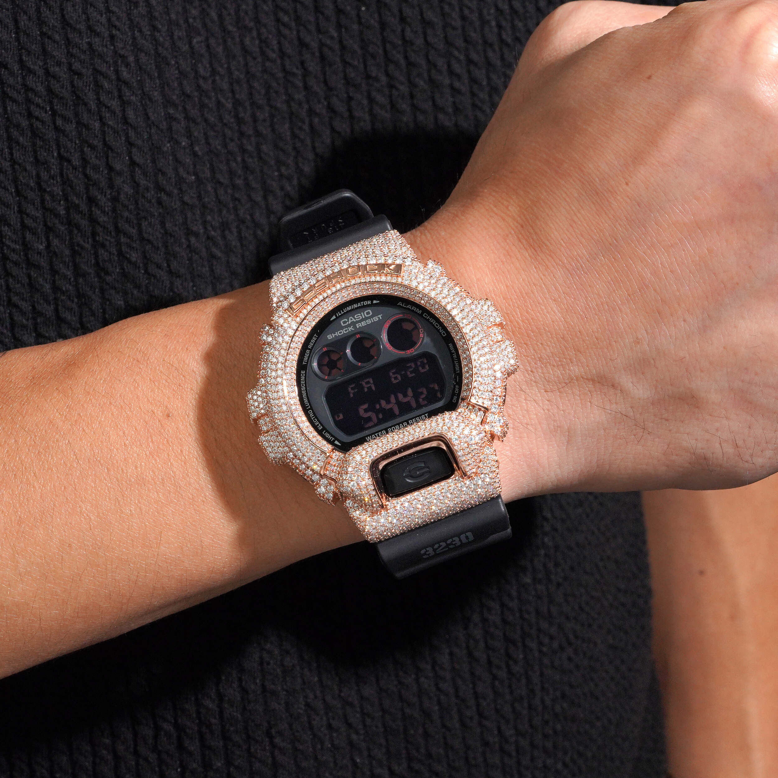 Custom Casio G-Shock VVS Moissanite DW-6900