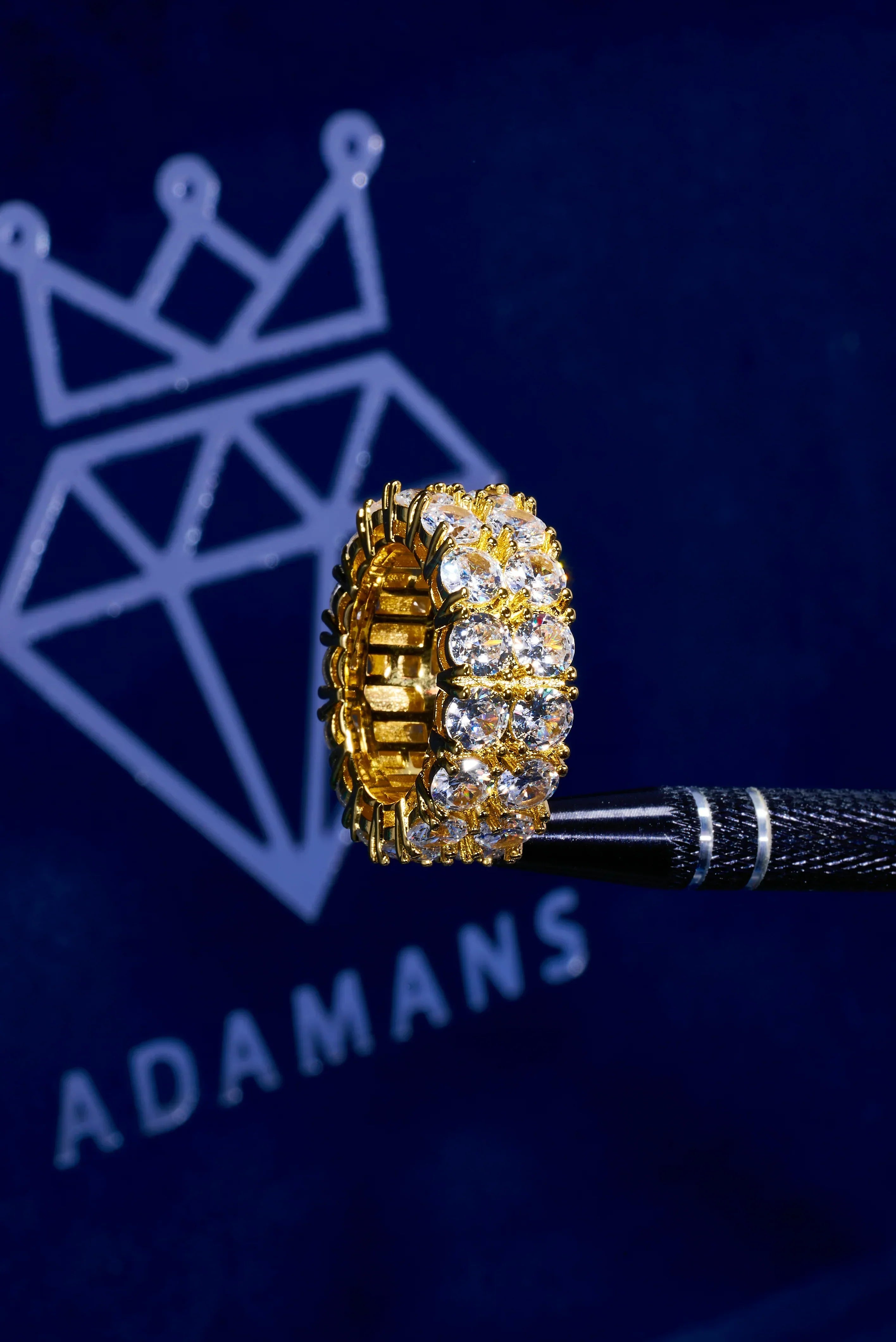Lab Diamond Double Row Ring - 18k Vermeil - D Colour - VVS1